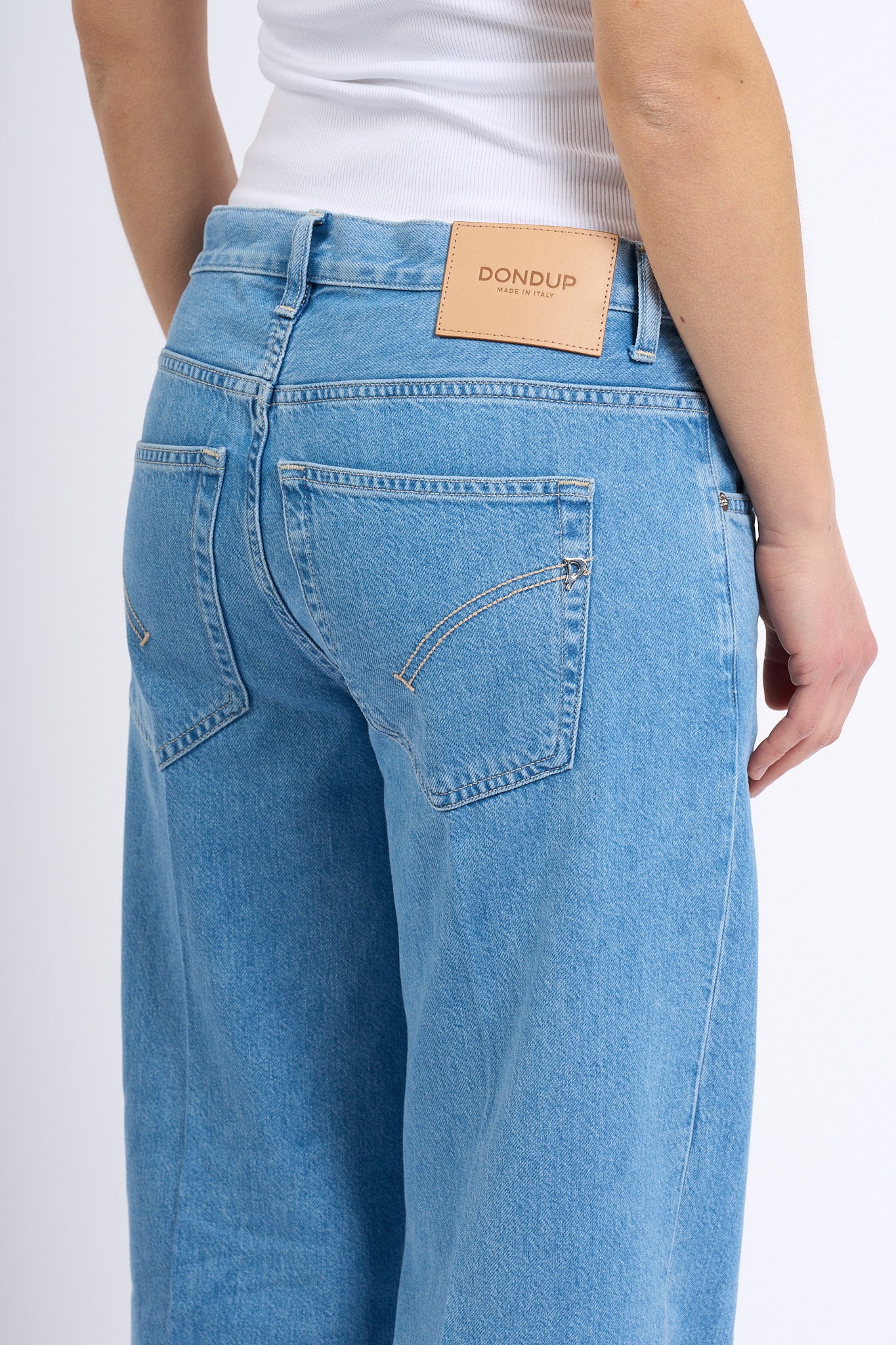 Dondup Jeans Jacklyn Wide Leg in Lyocell Donna-2
