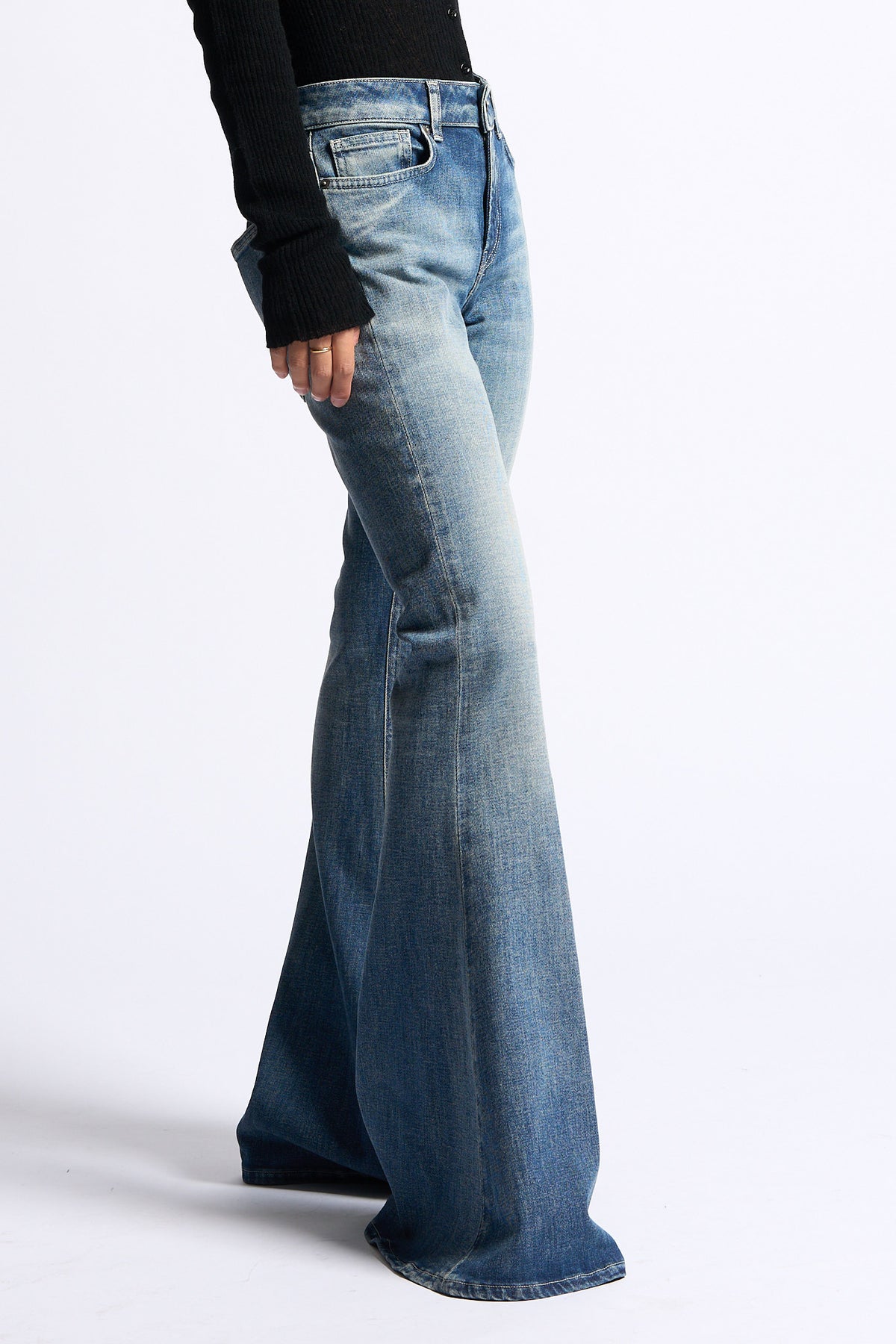Dondup Jeans Kjaren Superskinny Zampa Denim medio Donna-2