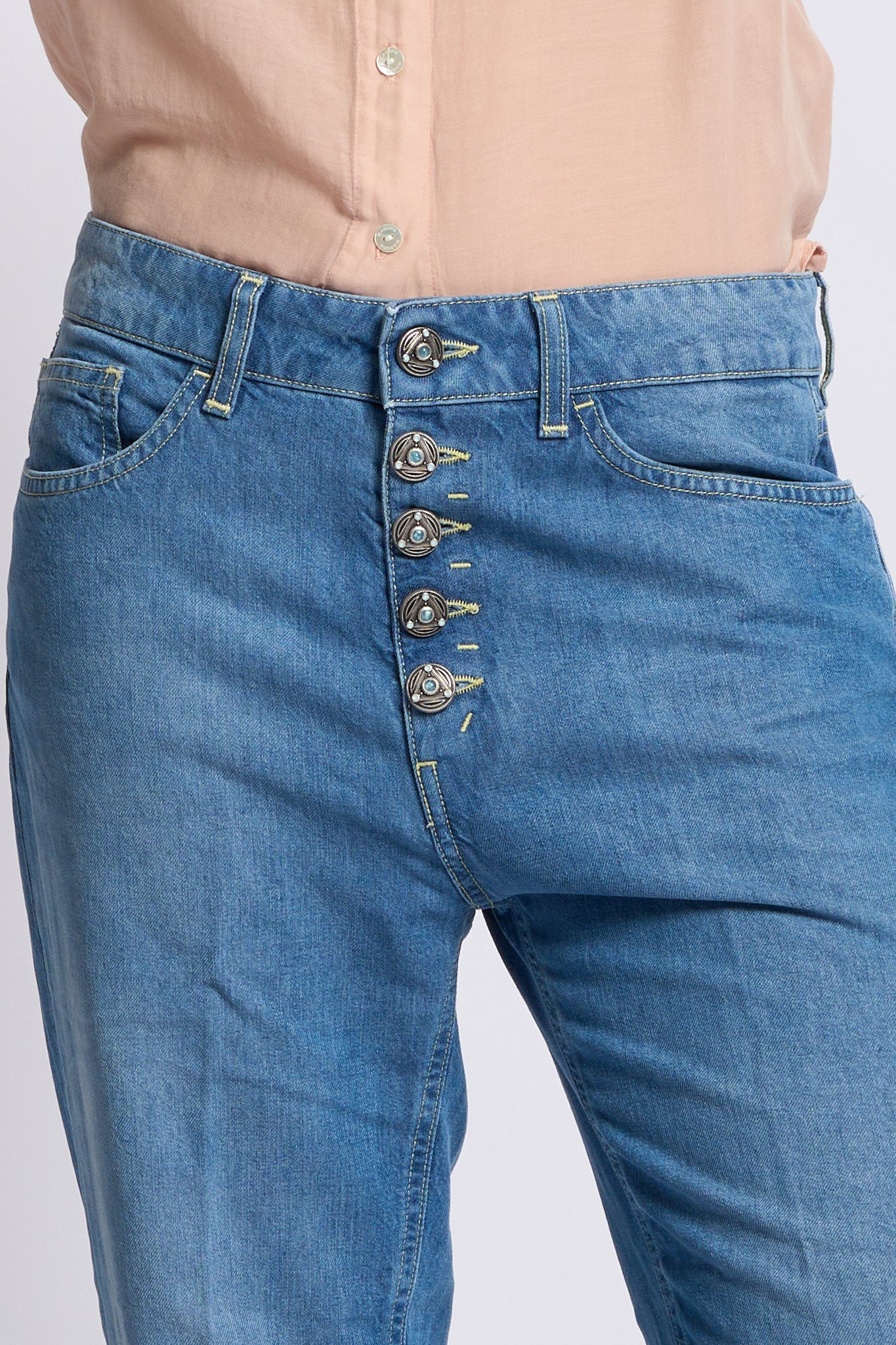 Dondup Jeans Koons Lyocell Denim medio Donna-4