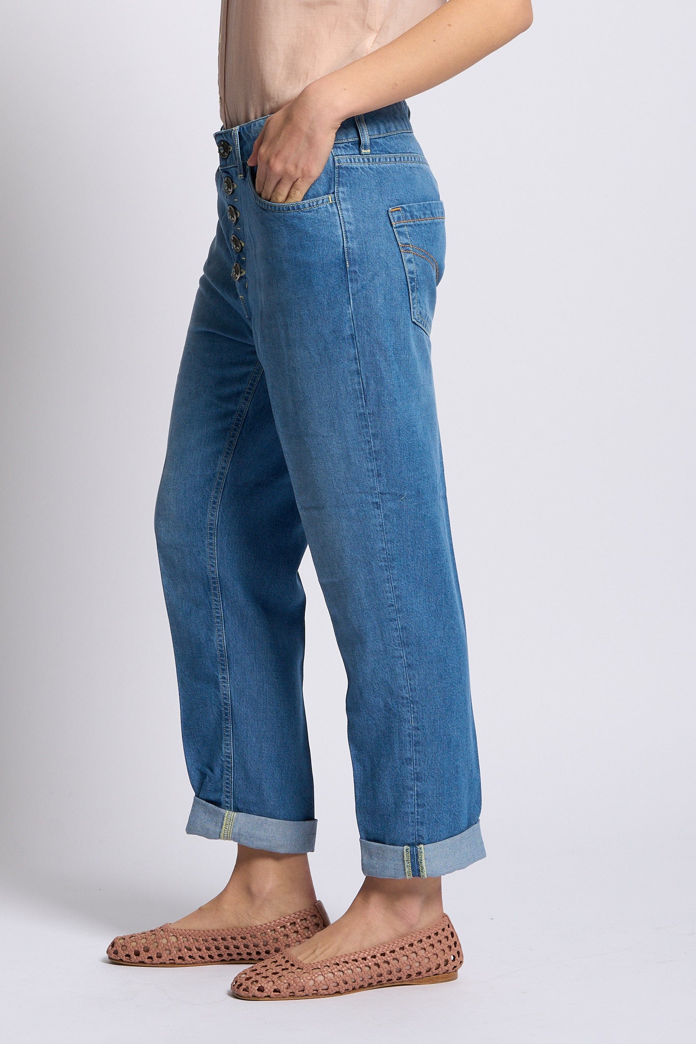 Dondup Jeans Koons Lyocell Denim medio Donna-5