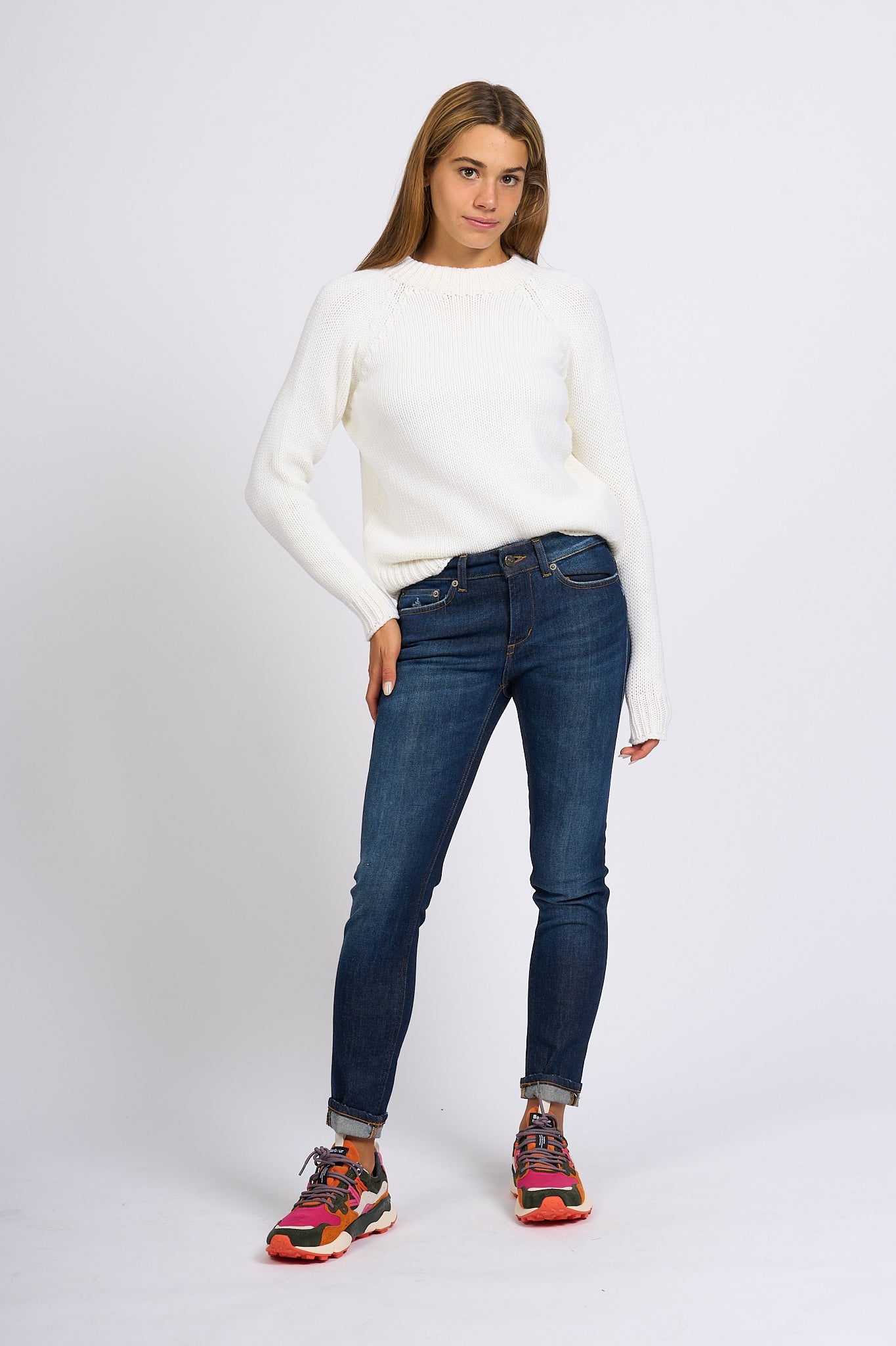 Dondup Jeans Monroe Denim Scuro Donna-2