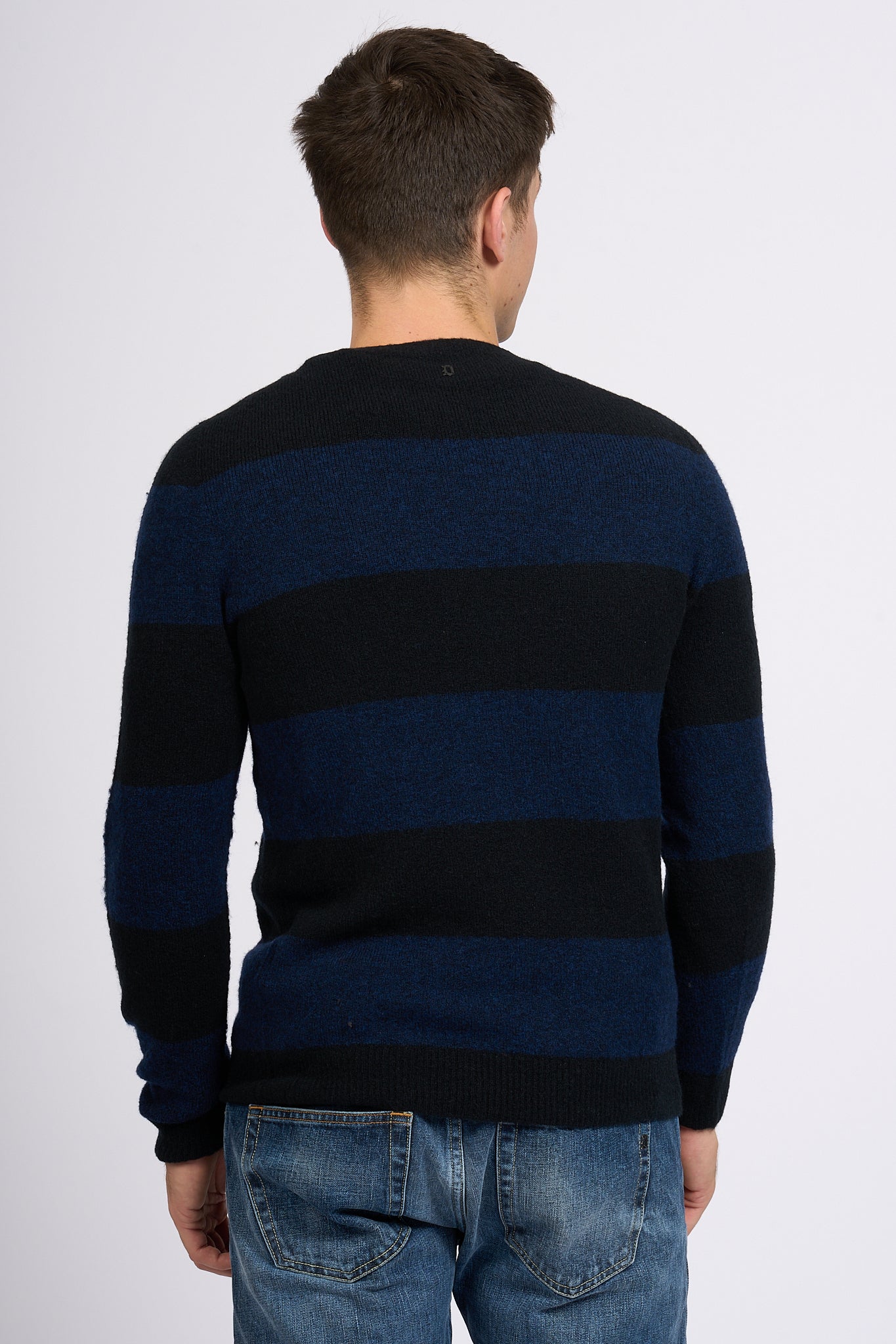 Dondup Maglione Righe Blu/nero Uomo-4