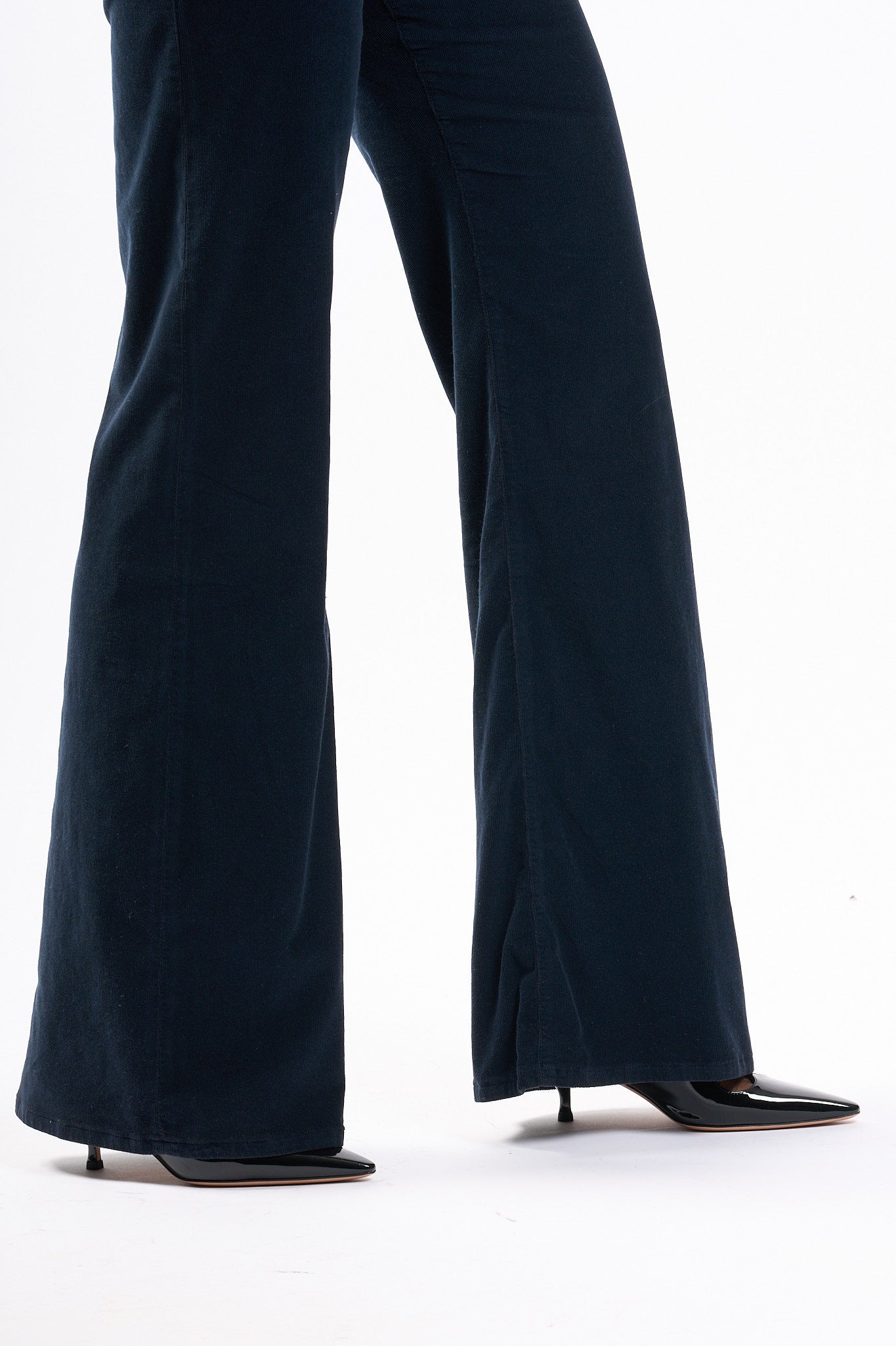 Dondup Pantalone Amber Velluto Blu Donna-4