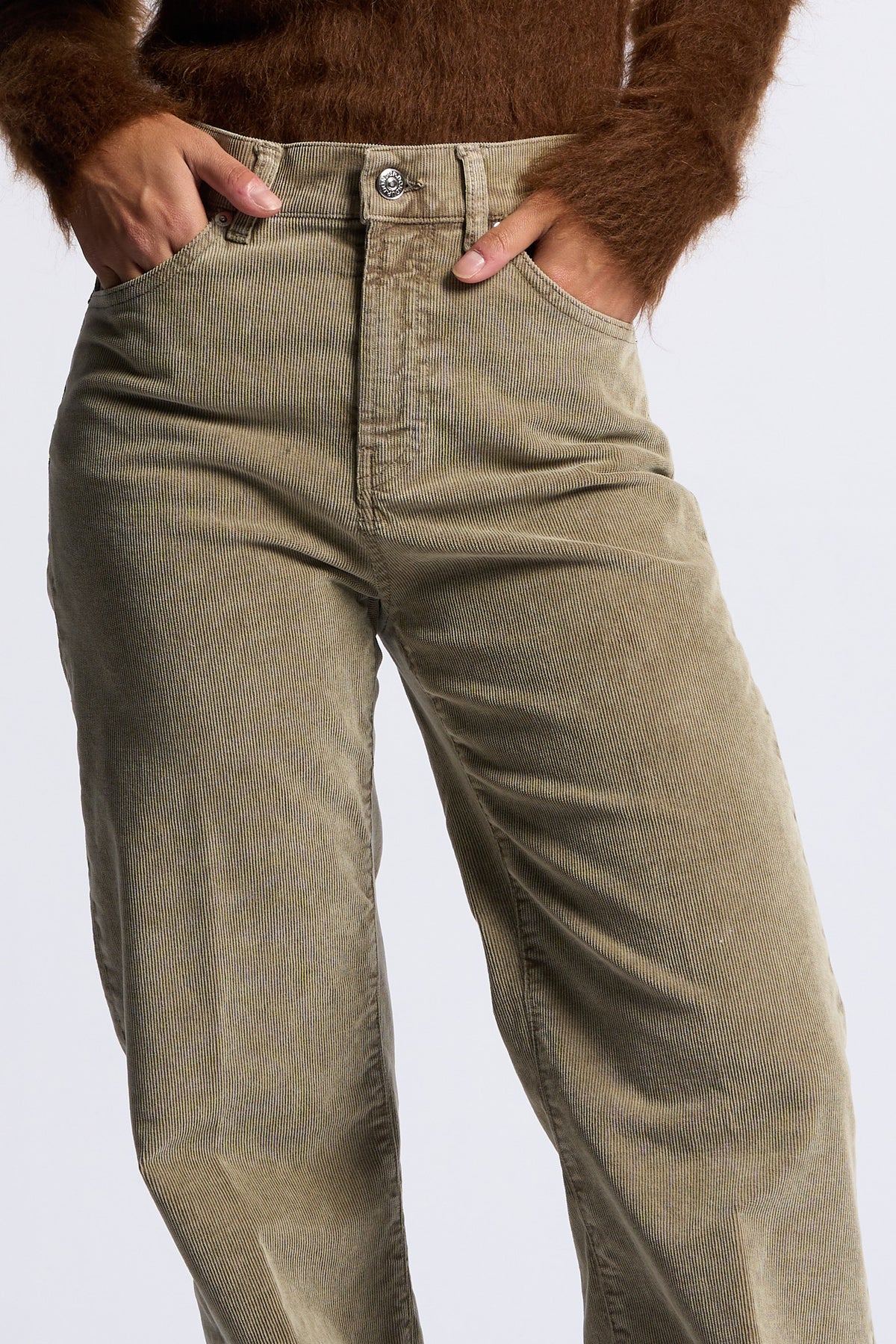 Dondup Pantalone Amber Wide Salvia Donna-7