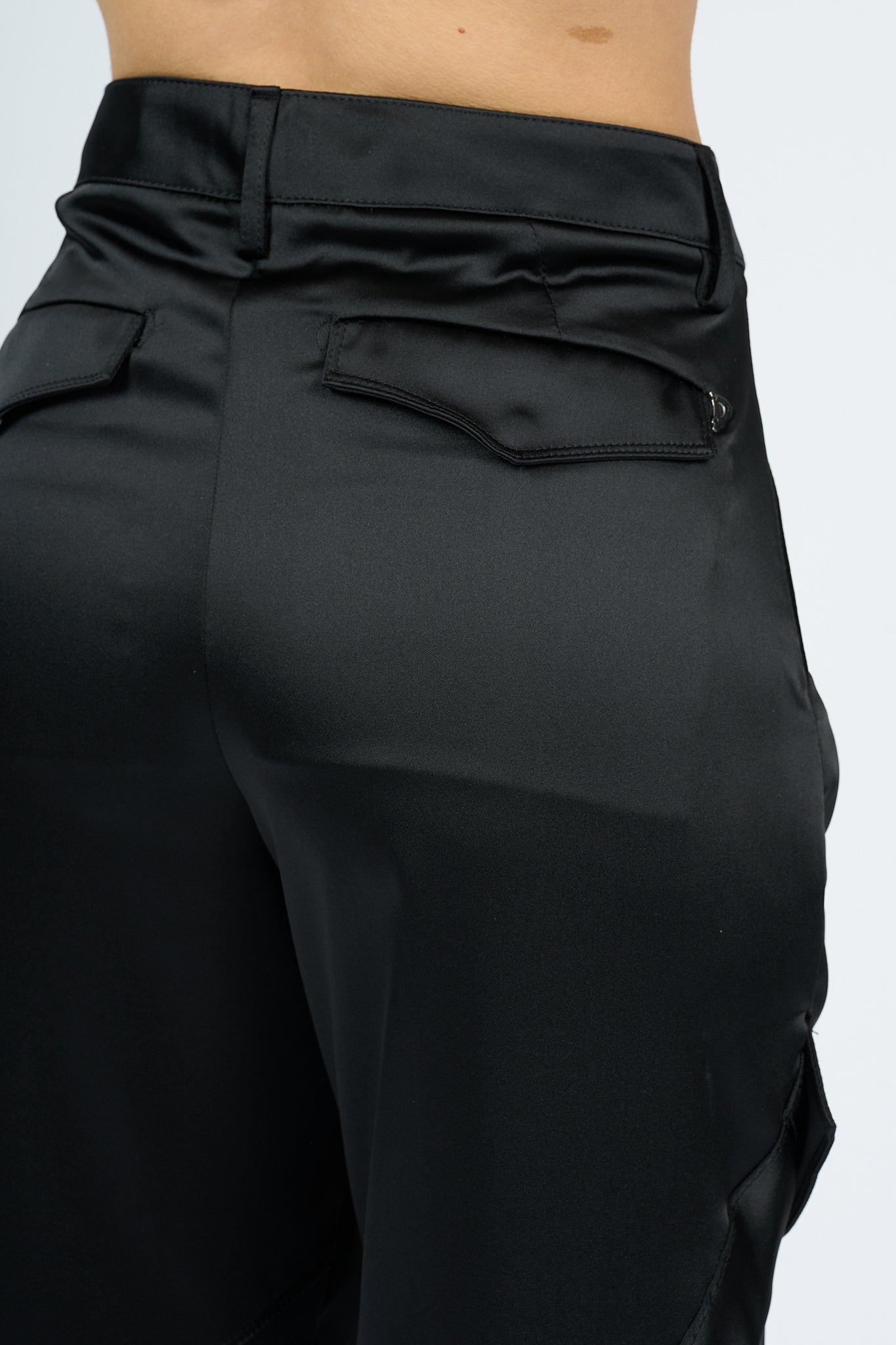 Dondup Camila Satin Trousers Black Women-6