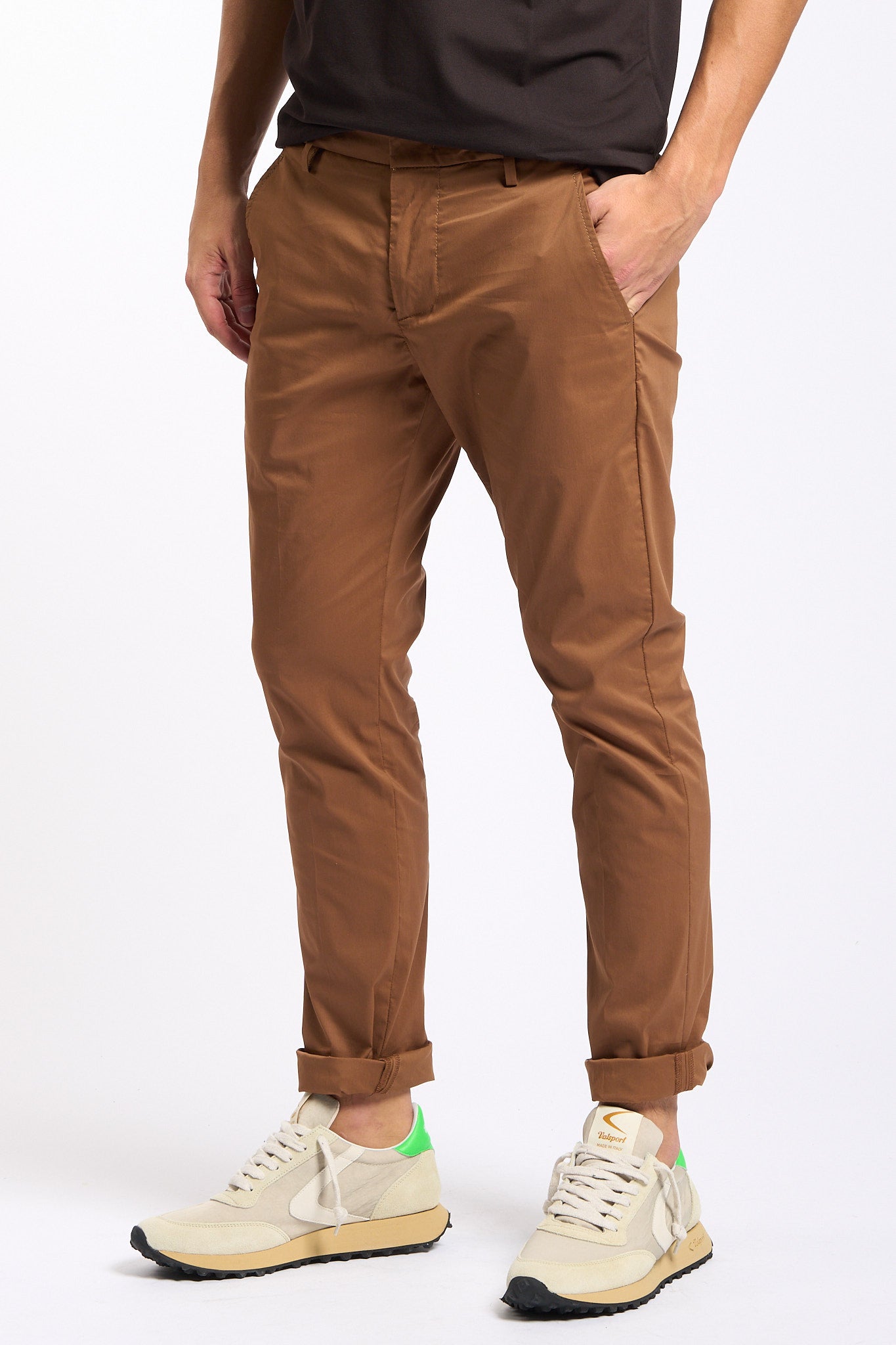 Dondup Pantalone Gaubert Popeline Corteccia Uomo-1