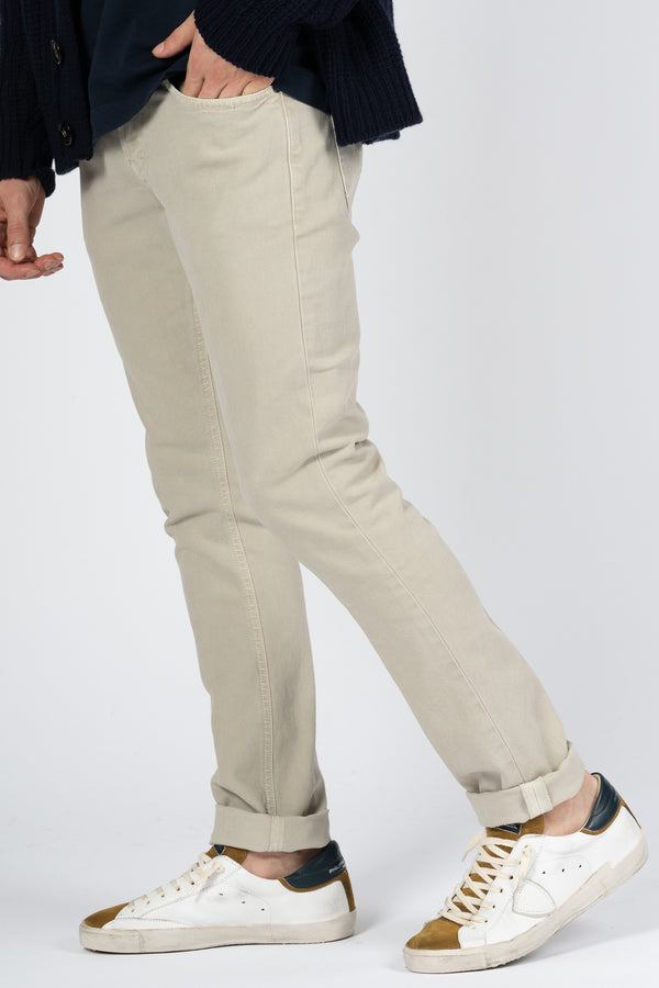 Dondup Pantalone George Hopsack Beige Uomo-2