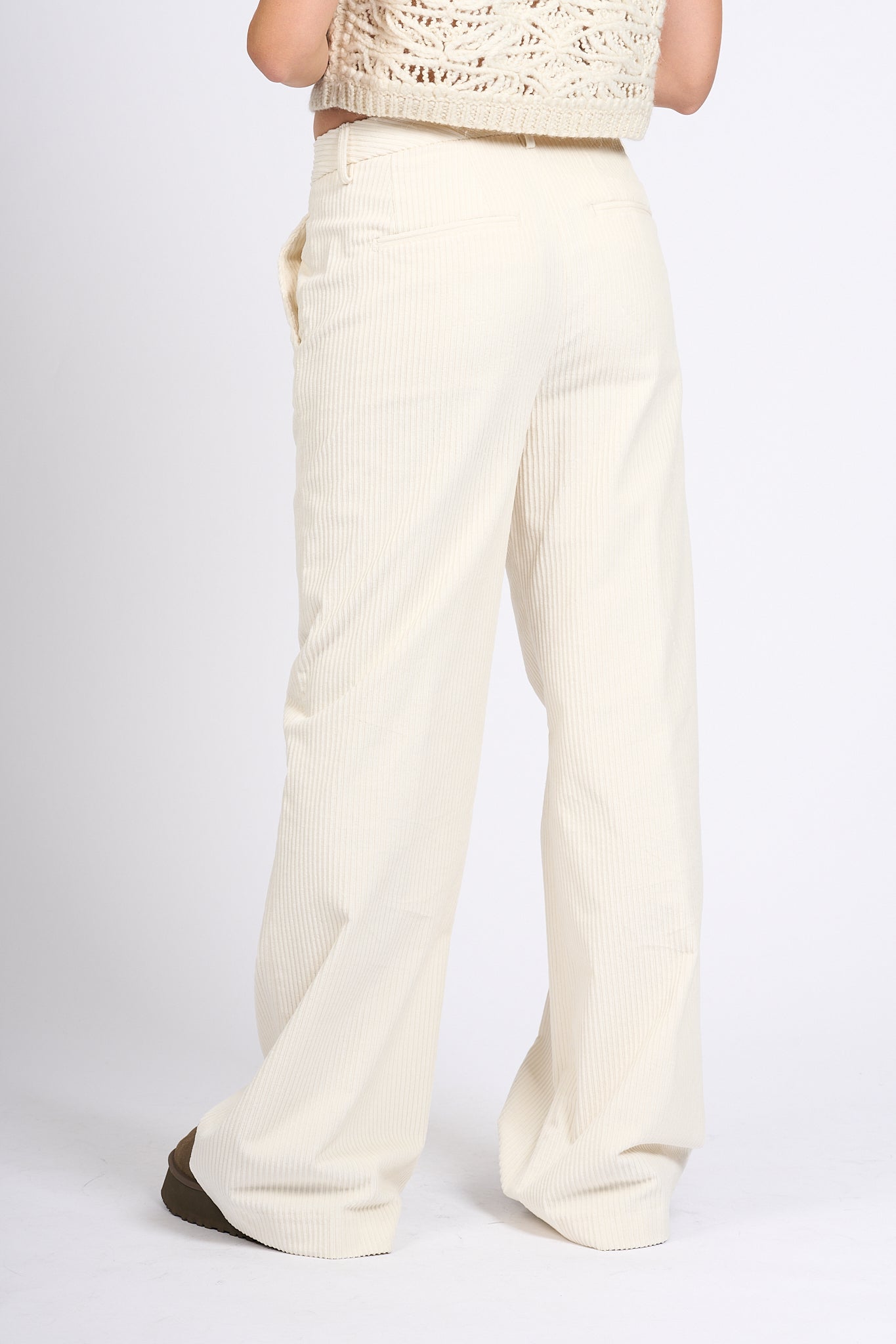 Dondup Pantalone Janice Latte Donna-8