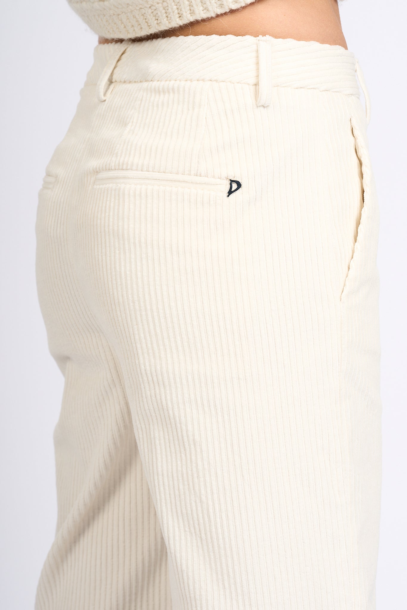 Dondup Pantalone Janice Latte Donna-4