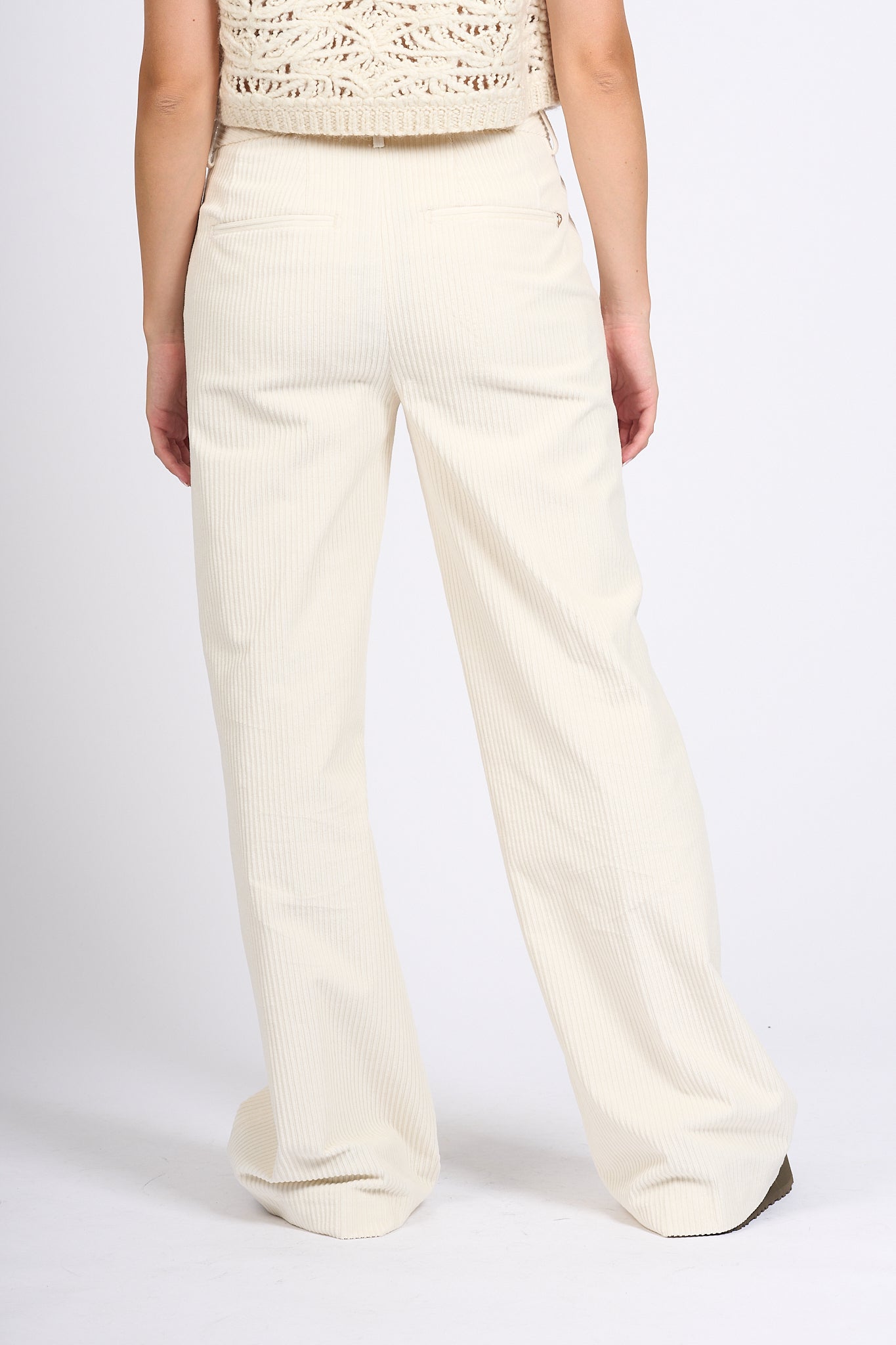 Dondup Pantalone Janice Latte Donna-7