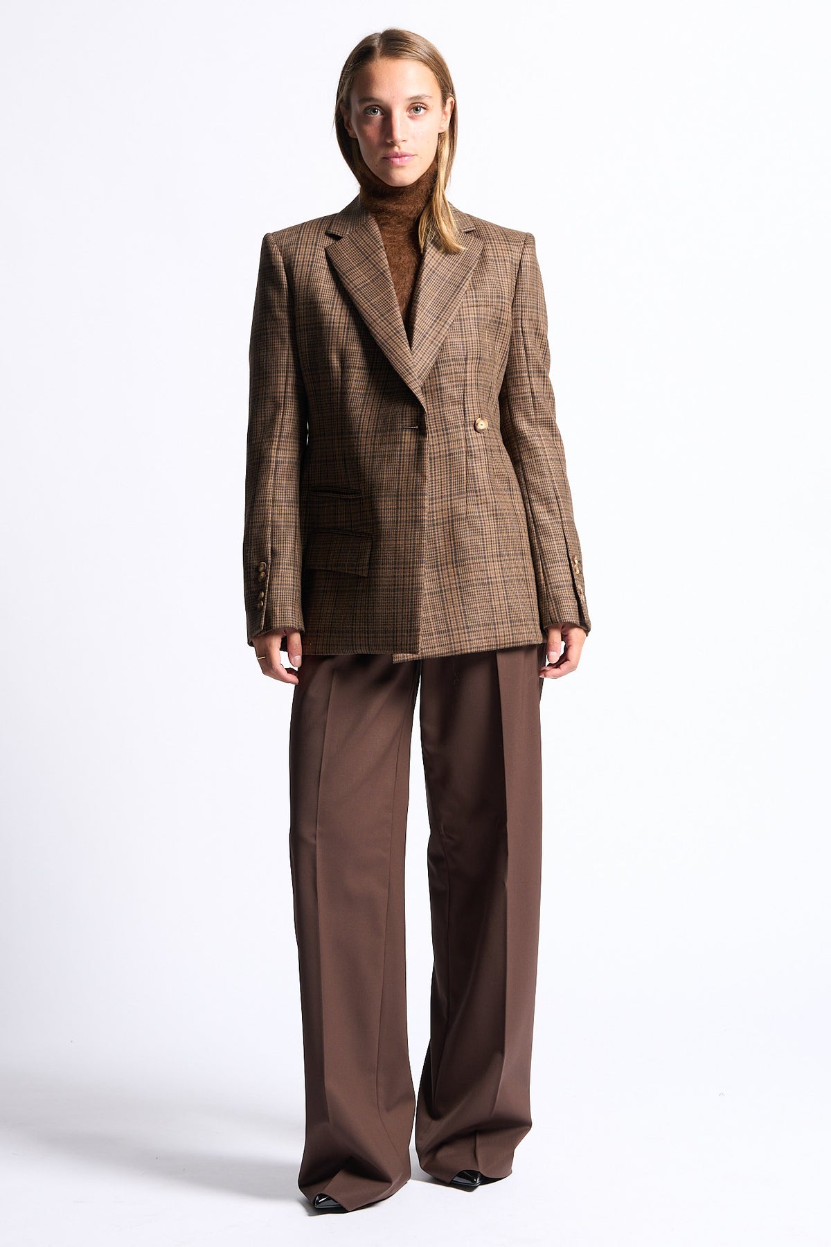 Dondup Pantalone Lia Loose Marrone Donna-9