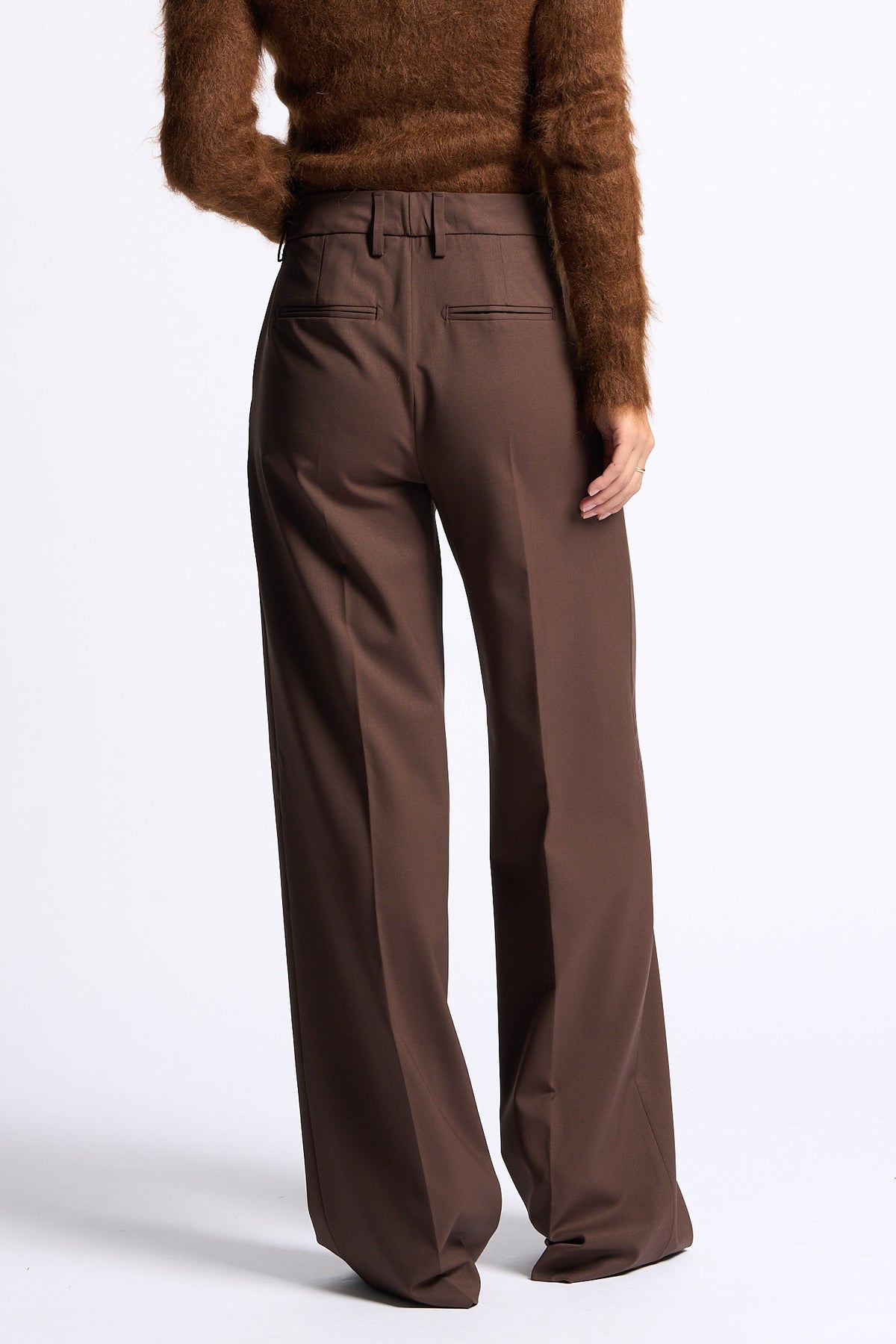 Dondup Pantalone Lia Loose Marrone Donna-6