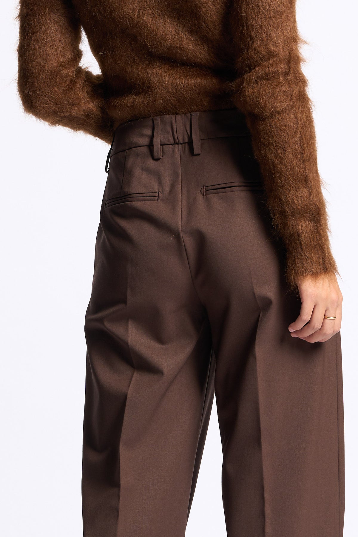 Dondup Pantalone Lia Loose Marrone Donna-7