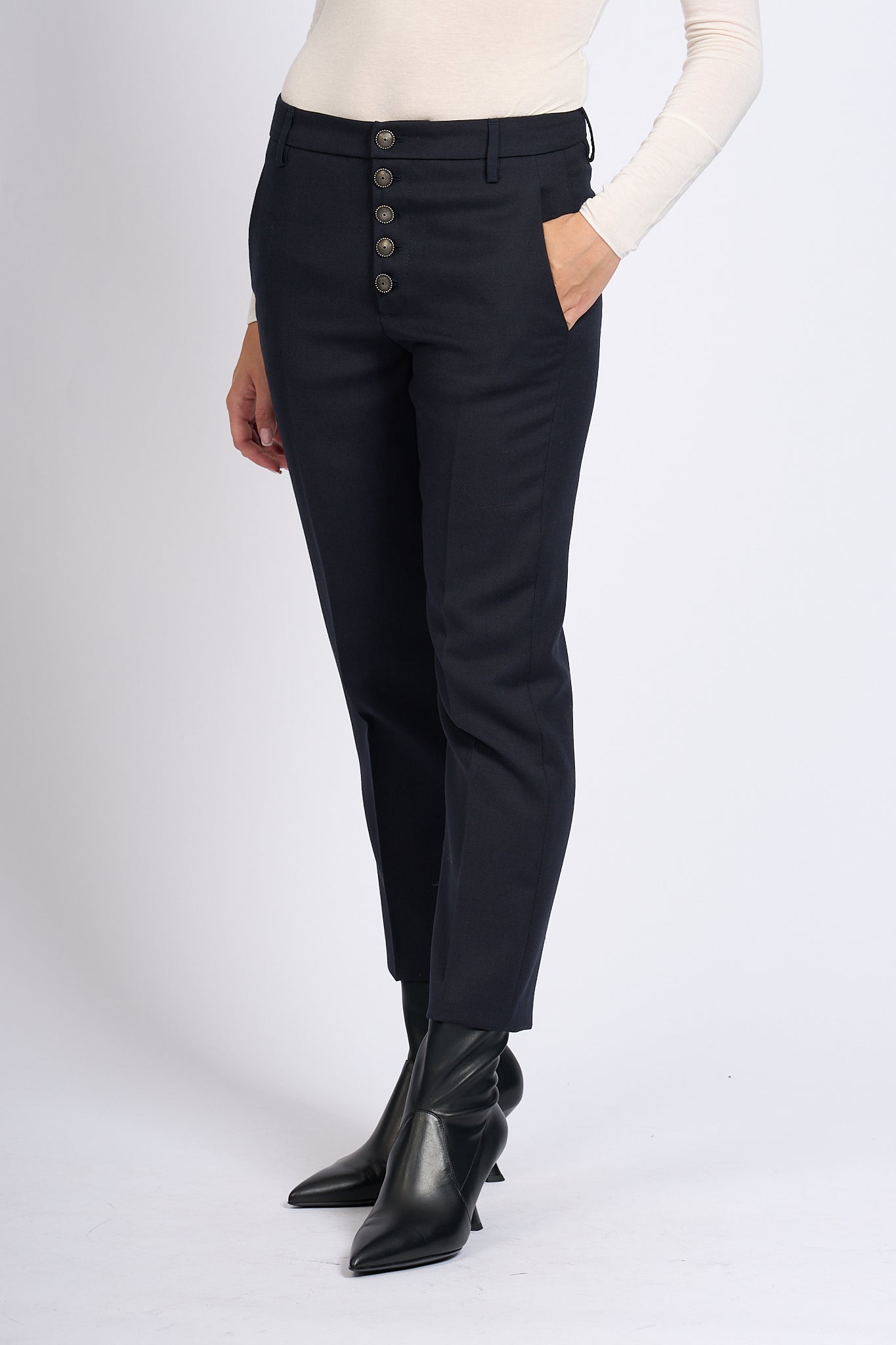 Dondup Nima Blue Women's Trousers-4