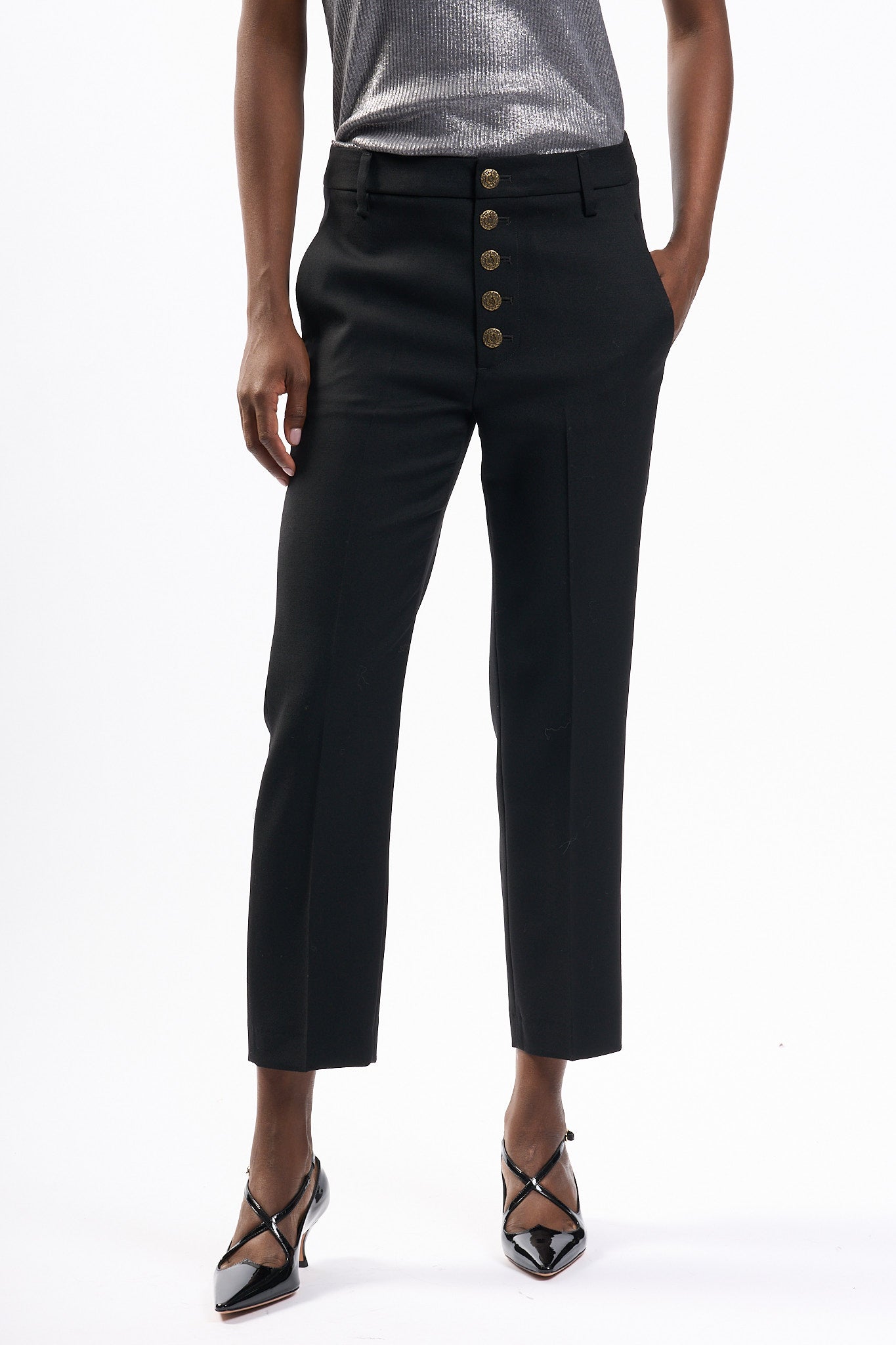 Dondup Pantalone Nima Nero Donna-4