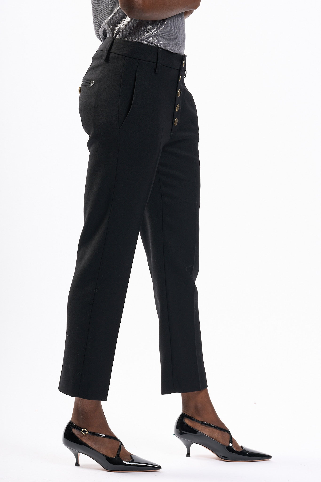 Dondup Pantalone Nima Nero Donna-7