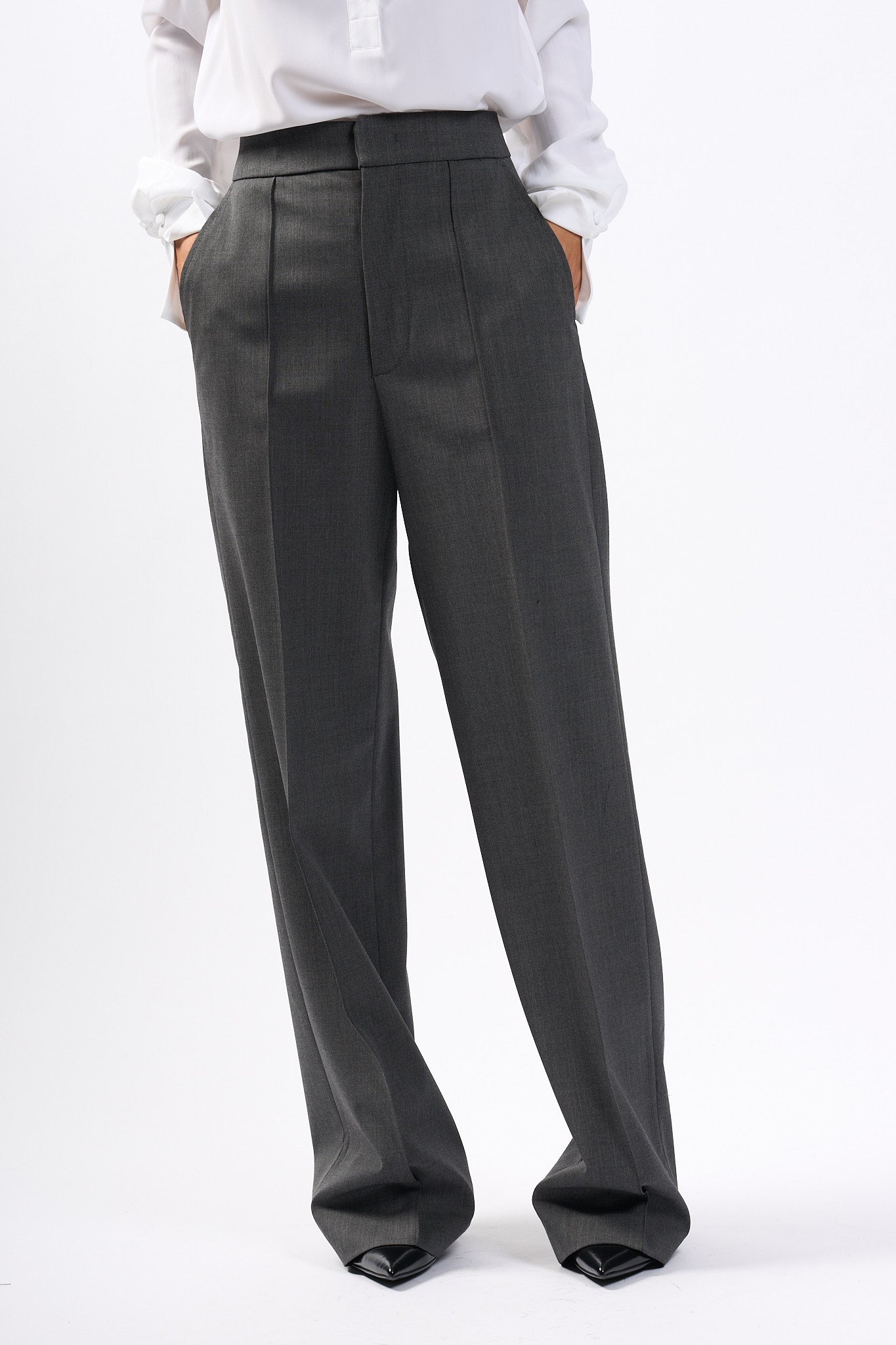 Dondup Pantalone Penni Grigio Donna-2