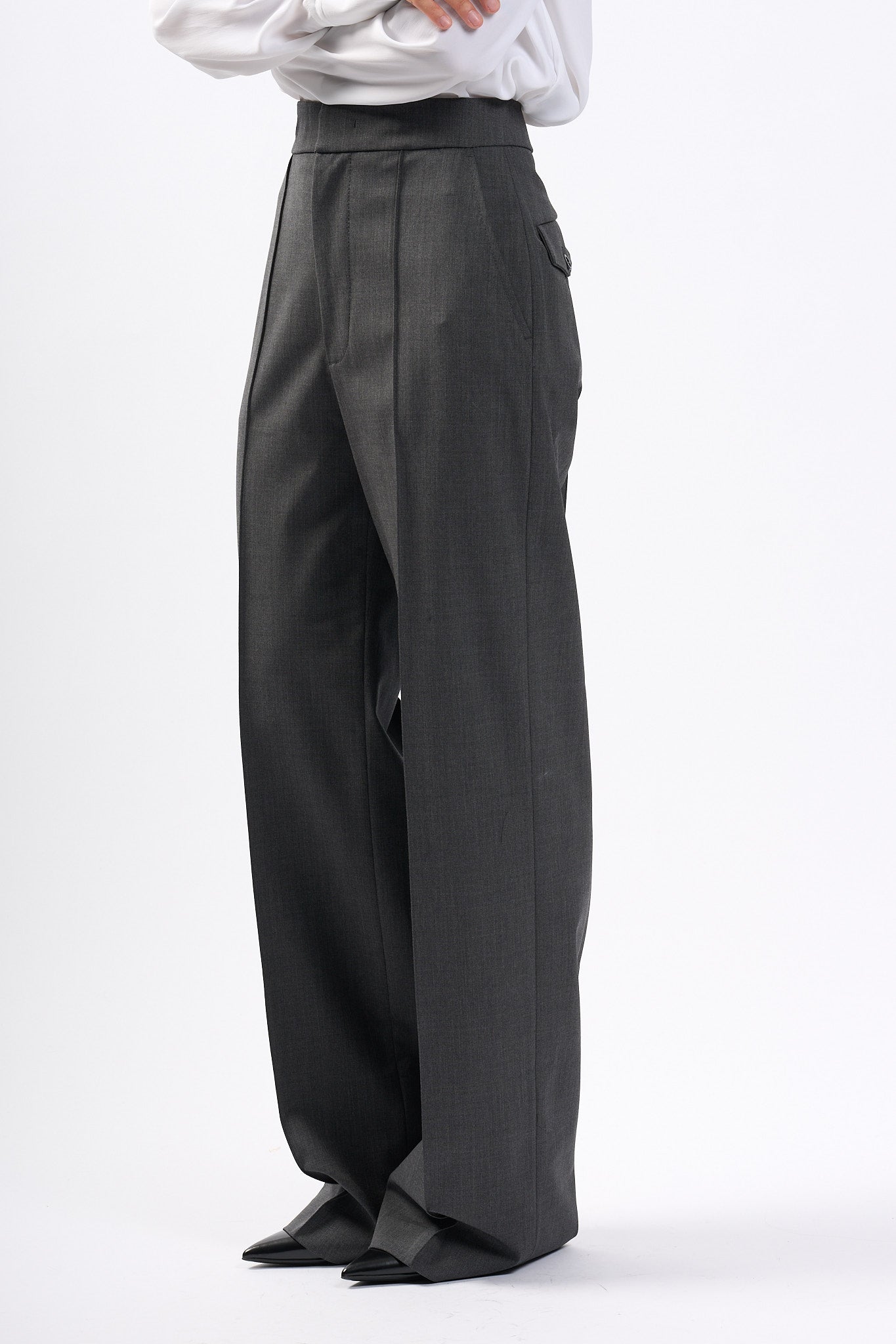 Dondup Pantalone Penni Grigio Donna-4