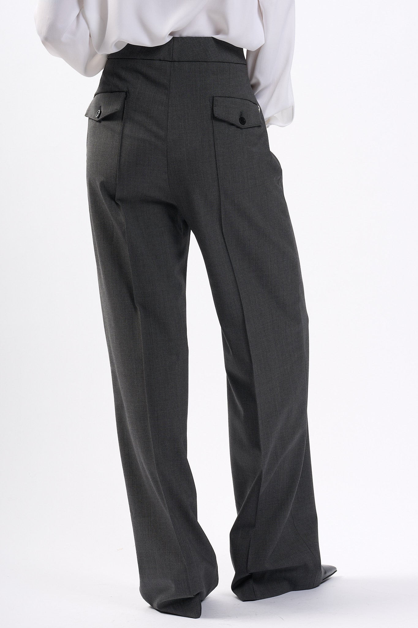 Dondup Pantalone Penni Grigio Donna-5