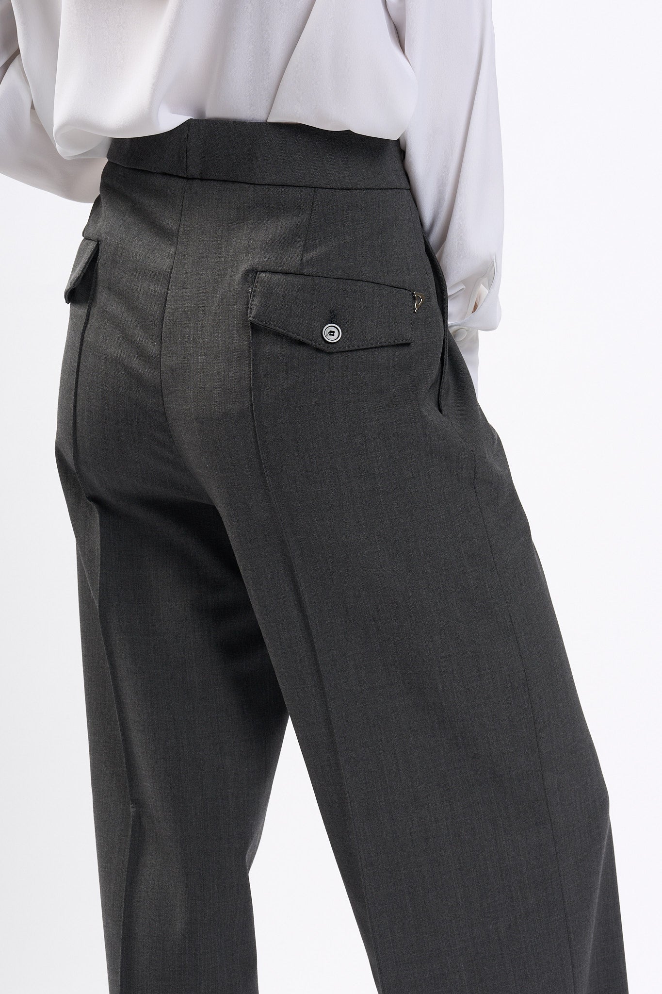Dondup Pantalone Penni Grigio Donna-3