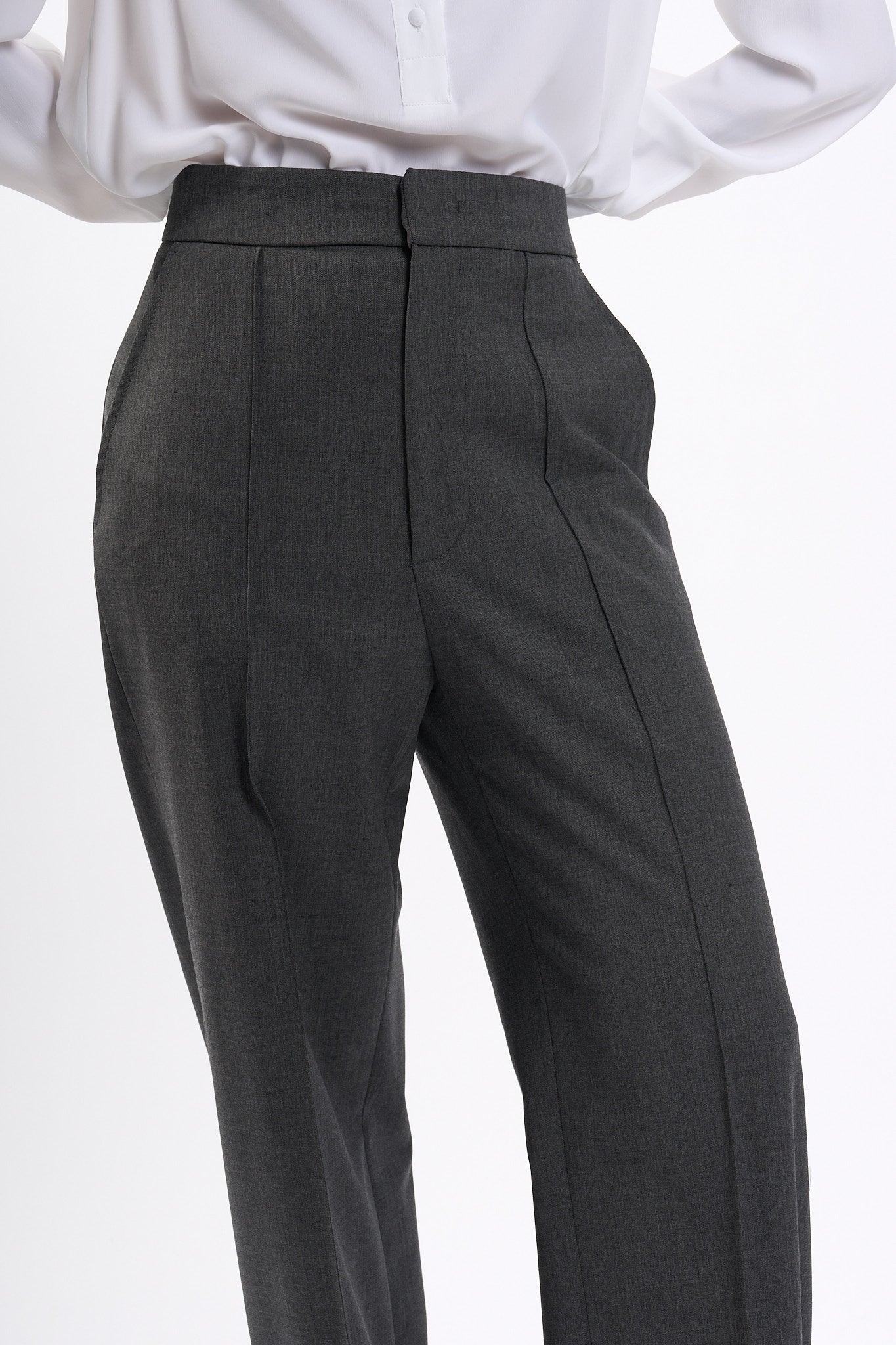 Dondup Pantalone Penni Grigio Donna-6