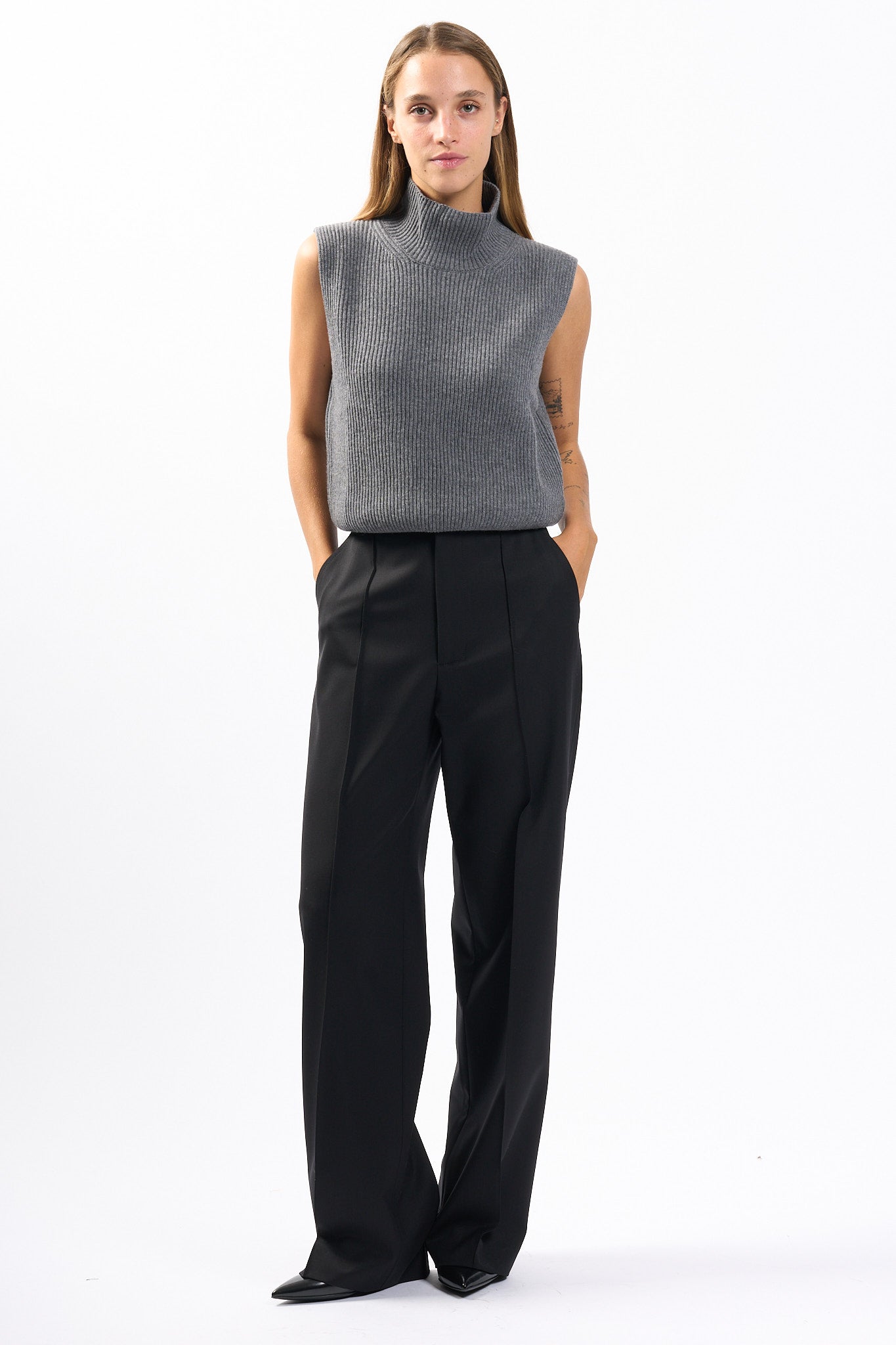 Dondup Pantalone Penni Nero Donna-3