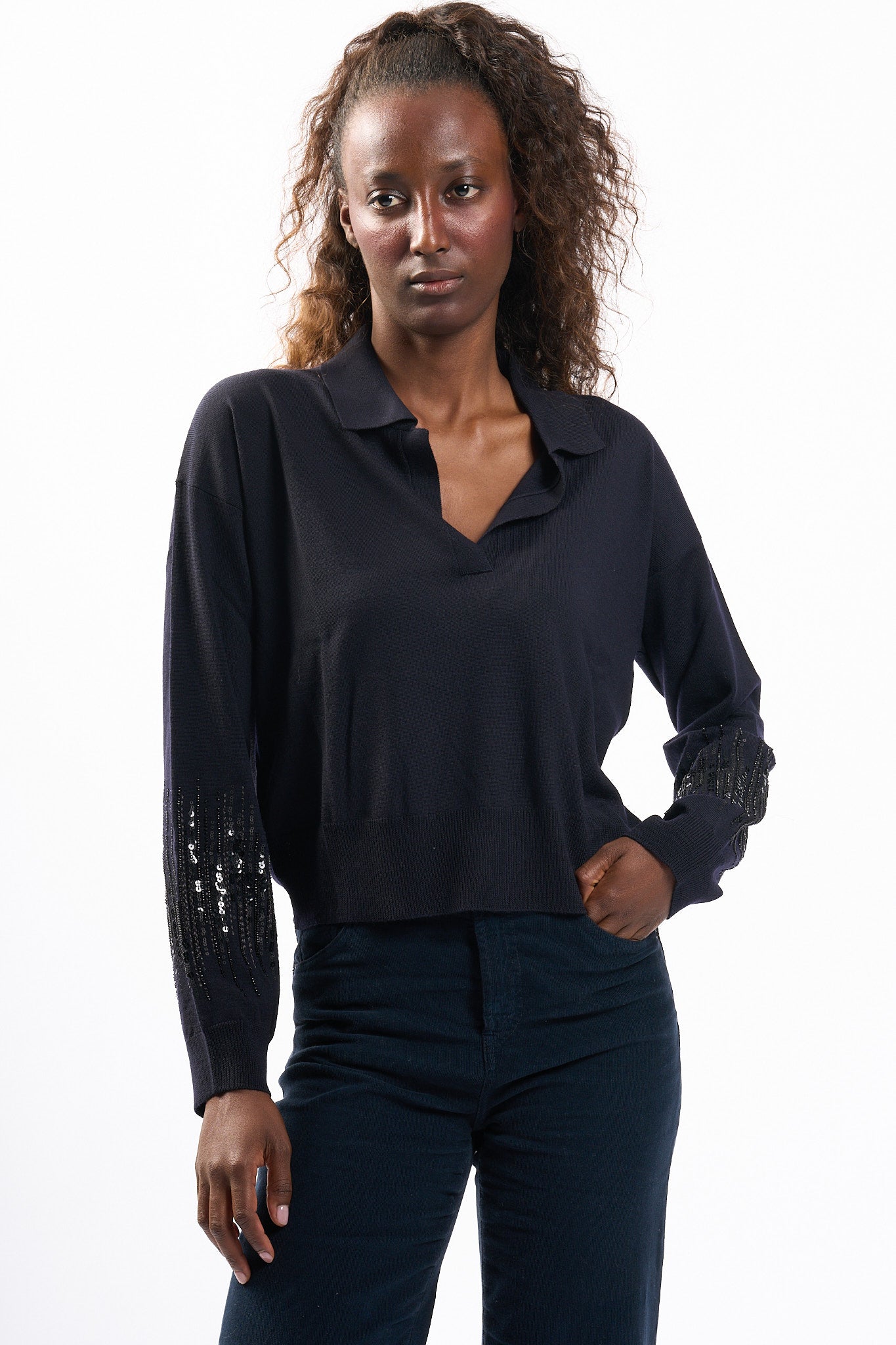 Dondup Polo Maglia Blu Donna-1