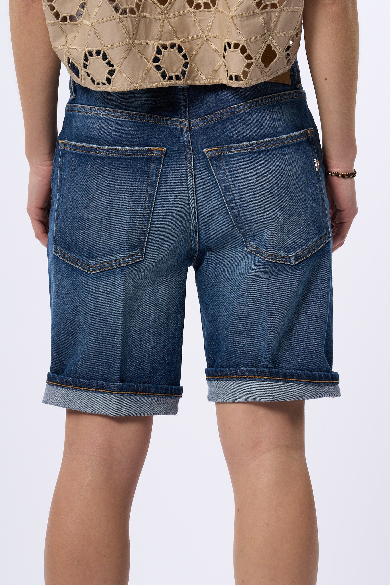 Dondup Shorts Dade Denim Donna-4