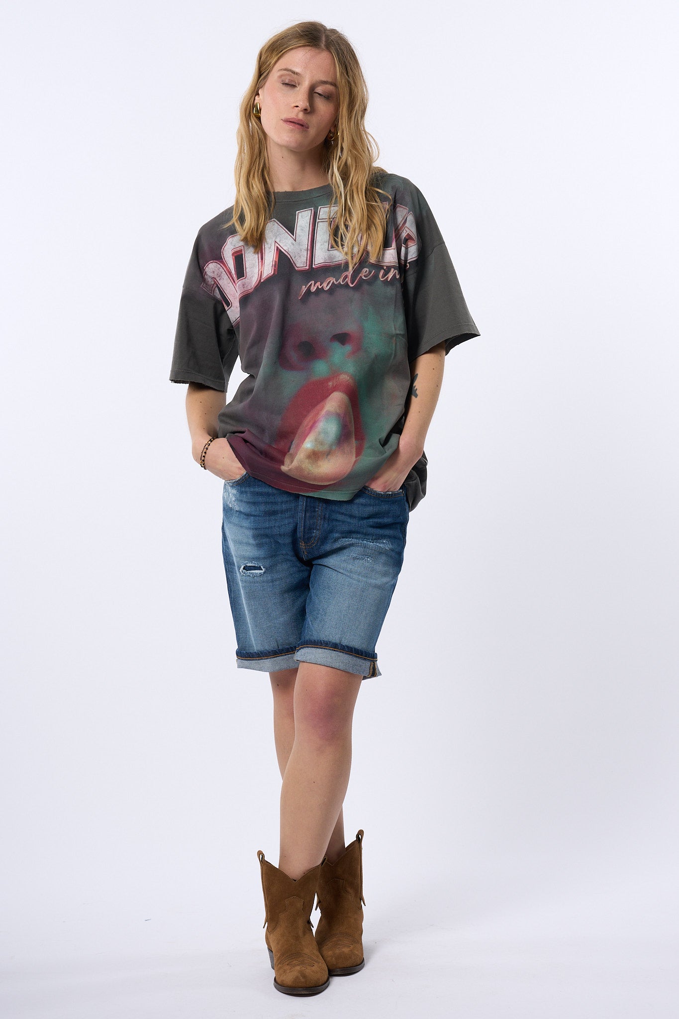 Dondup T-shirt Grigio Donna-3