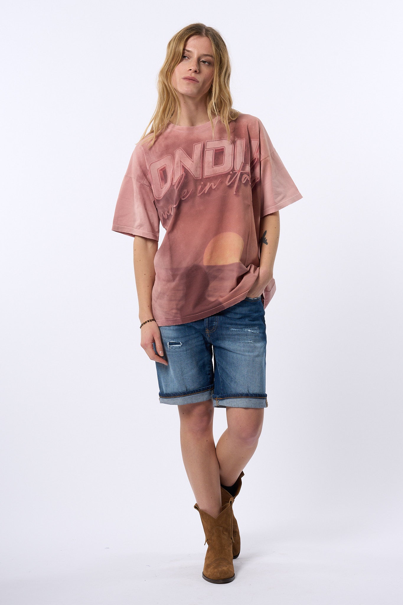 Dondup T-shirt Rosa Donna-3