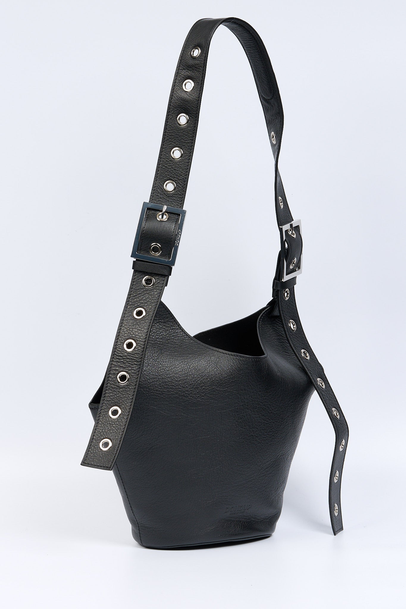 Dondup Borsa Small Hobo in Pelle Nero Donna-7