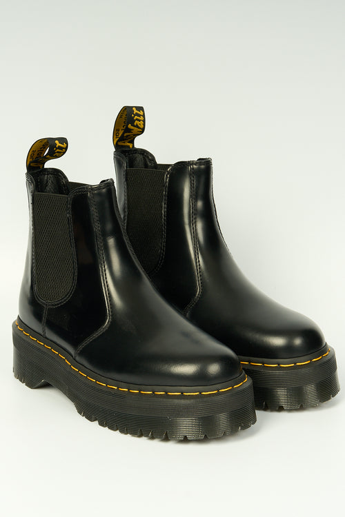 Dr. Martens Beatles Wedge Leather Black Woman-2
