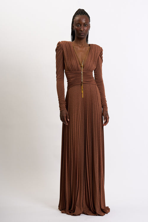 Elisabetta Franchi Abito Red Carpet Lurex Donna