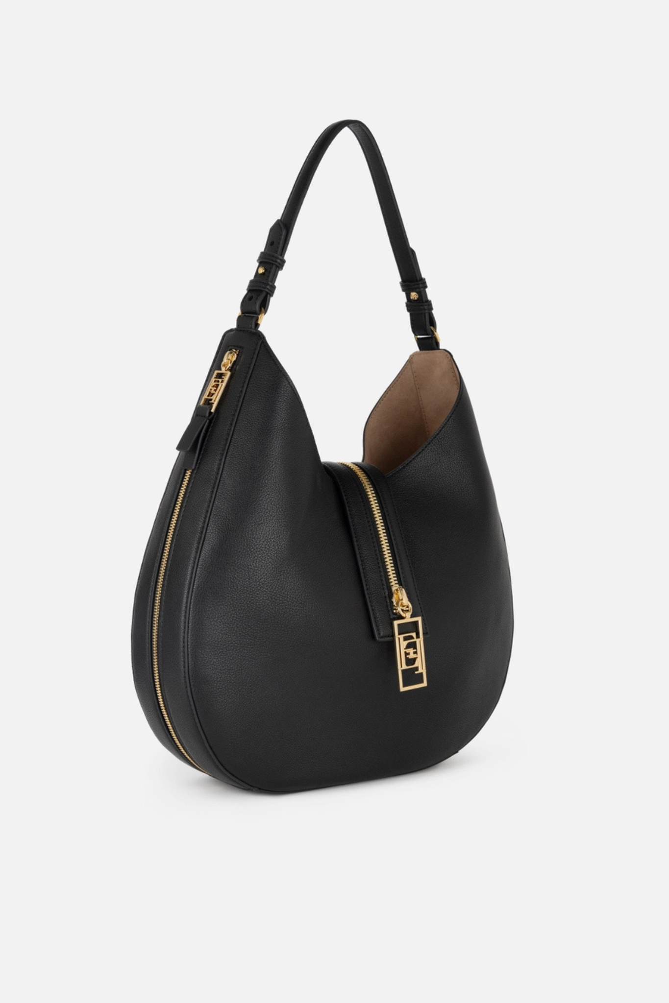 Elisabetta Franchi Large Hobo Bag Black Women-3