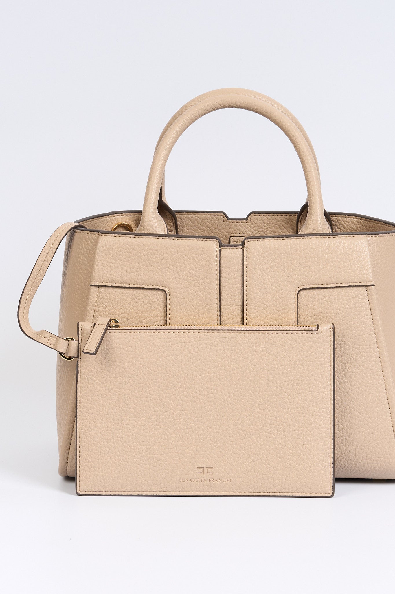 Elisabetta Franchi Borsa Midi Greige Donna-5