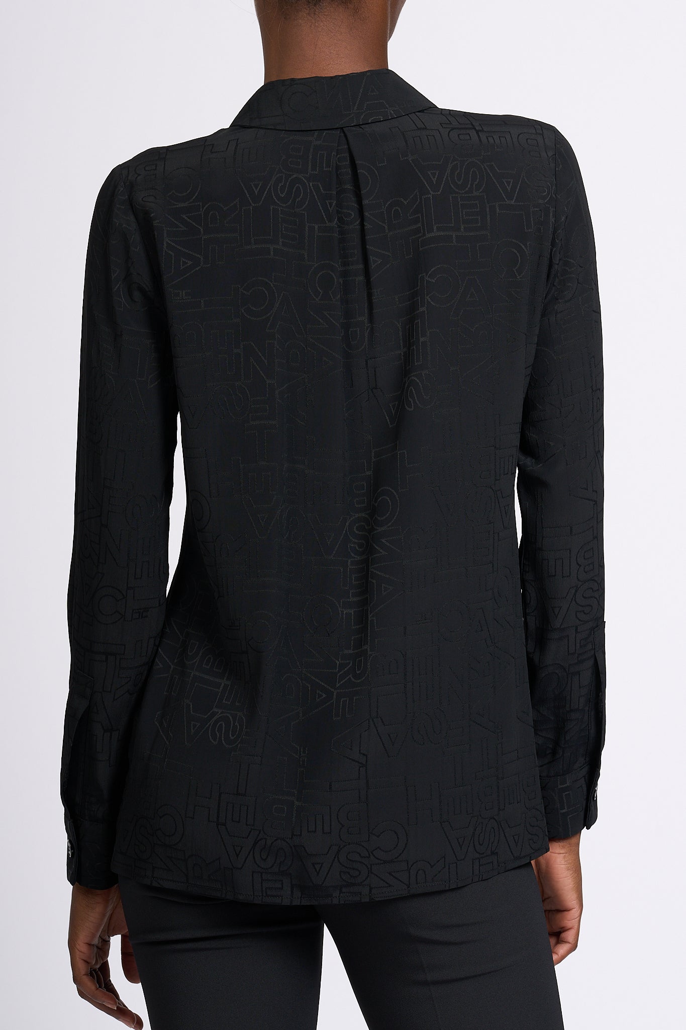 Elisabetta Franchi Black Jacquard Shirt Women-3