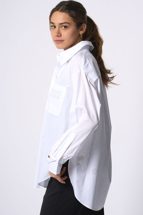 Elisabetta Franchi Camicia Over Bianco Donna-2