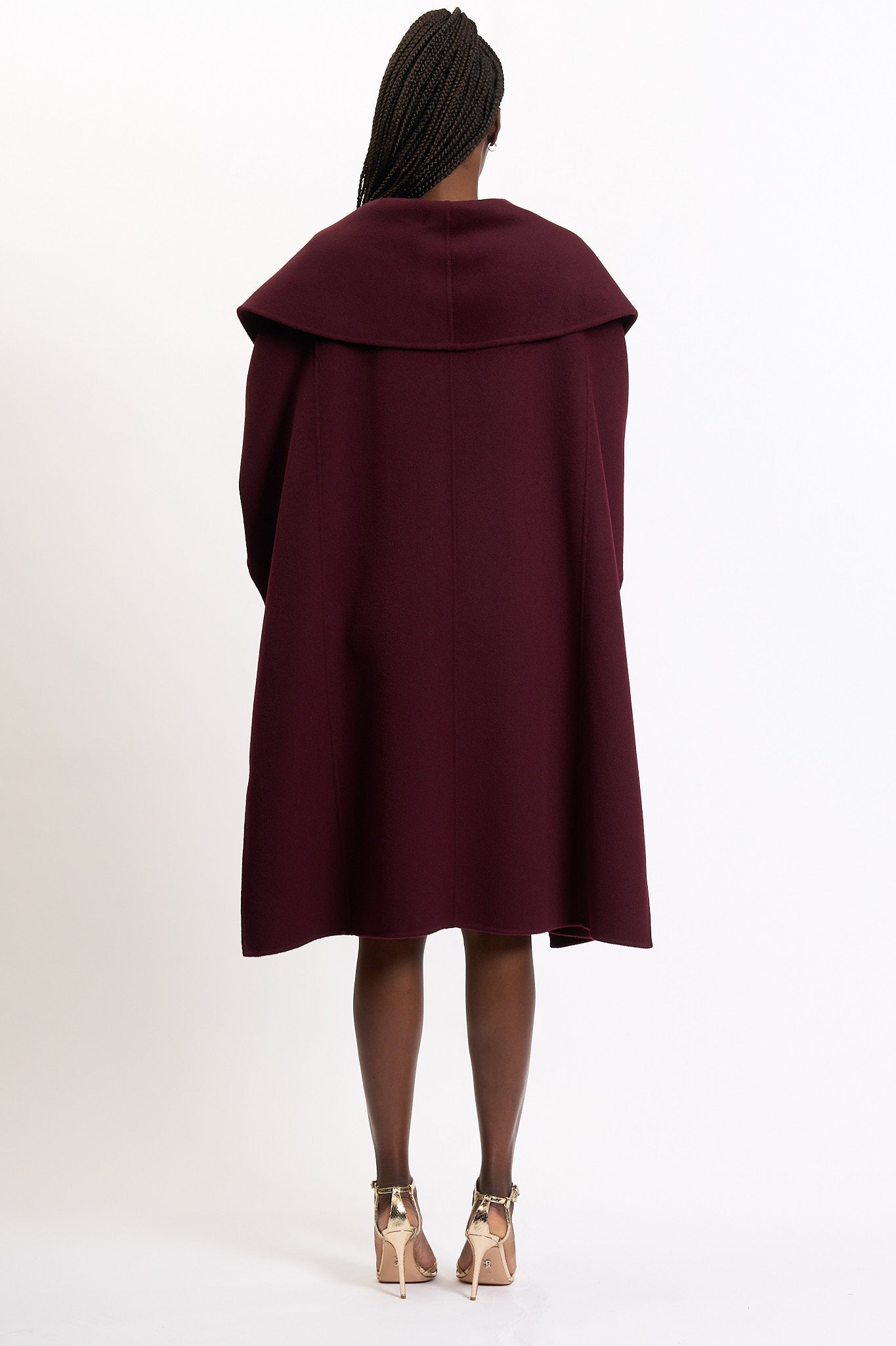 Elisabetta Franchi Cappa Lunga Bordeaux Donna-3