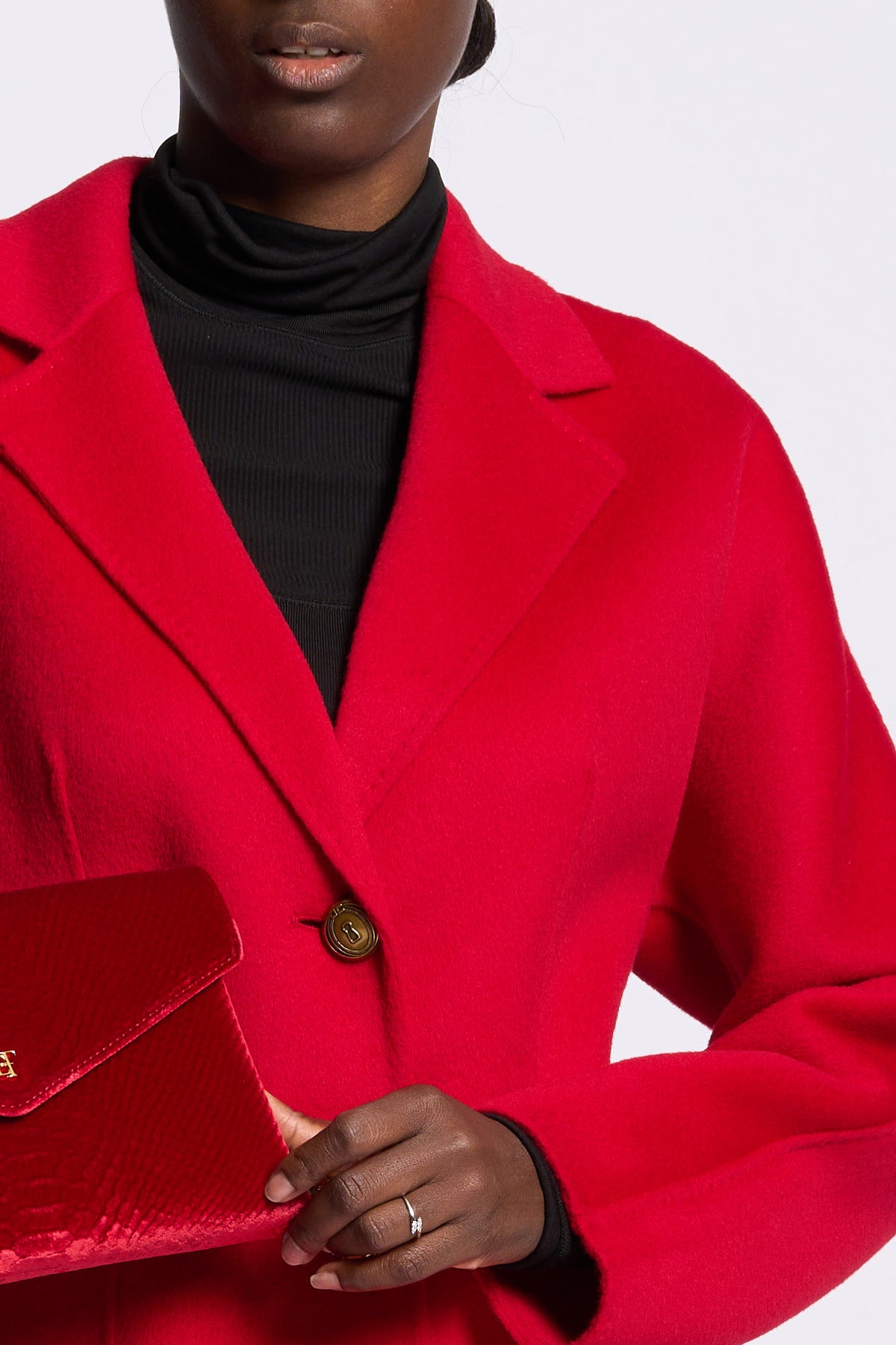 Elisabetta Franchi Cappotto Con Cintura Rosso Donna-7