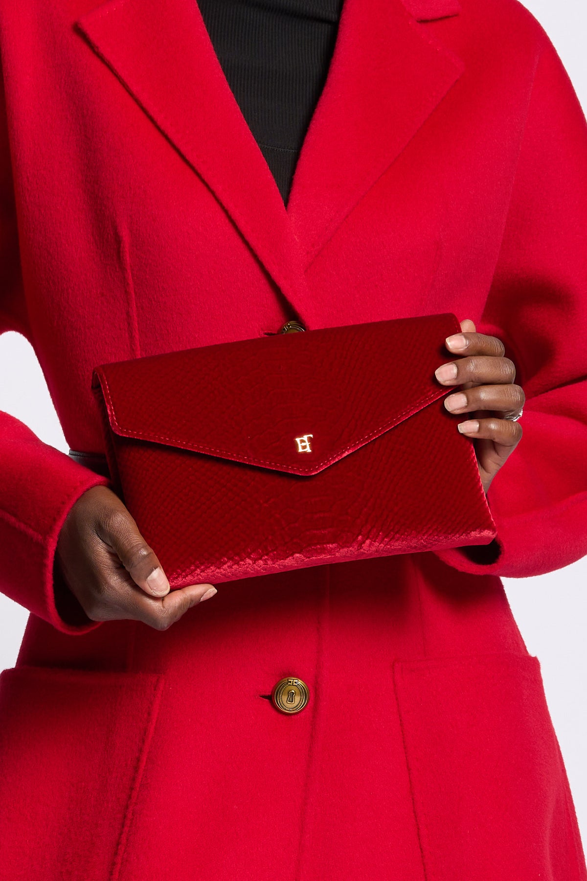 Elisabetta Franchi Cappotto Con Cintura Rosso Donna-8