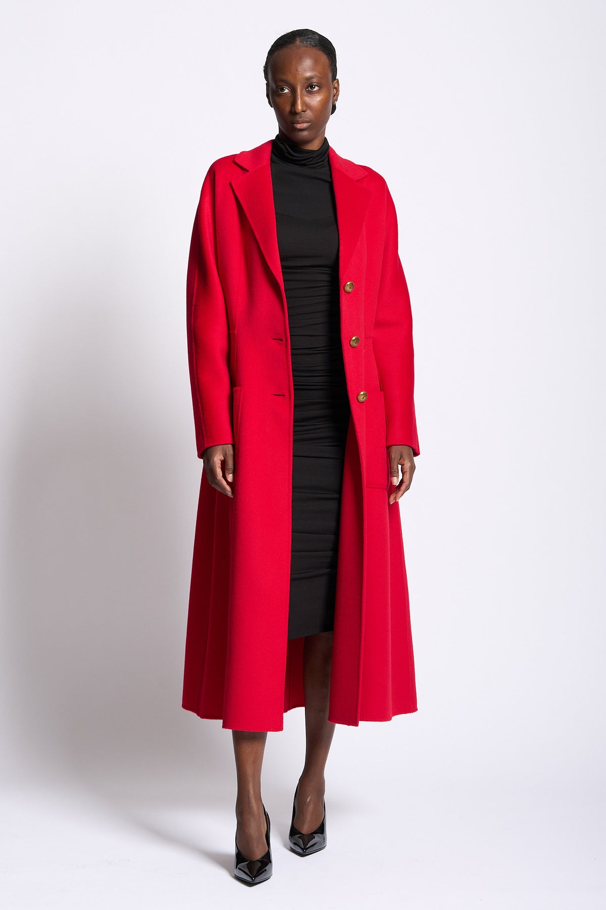 Elisabetta Franchi Cappotto Con Cintura Rosso Donna-9