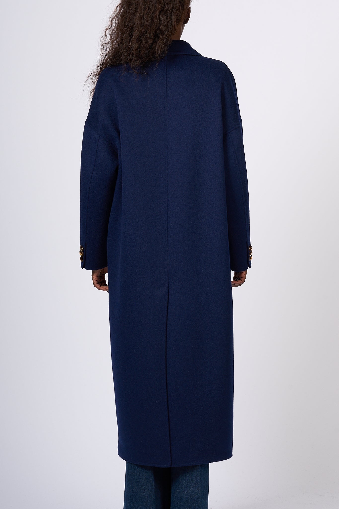 Elisabetta Franchi Overcoat Navy Blue Women-5