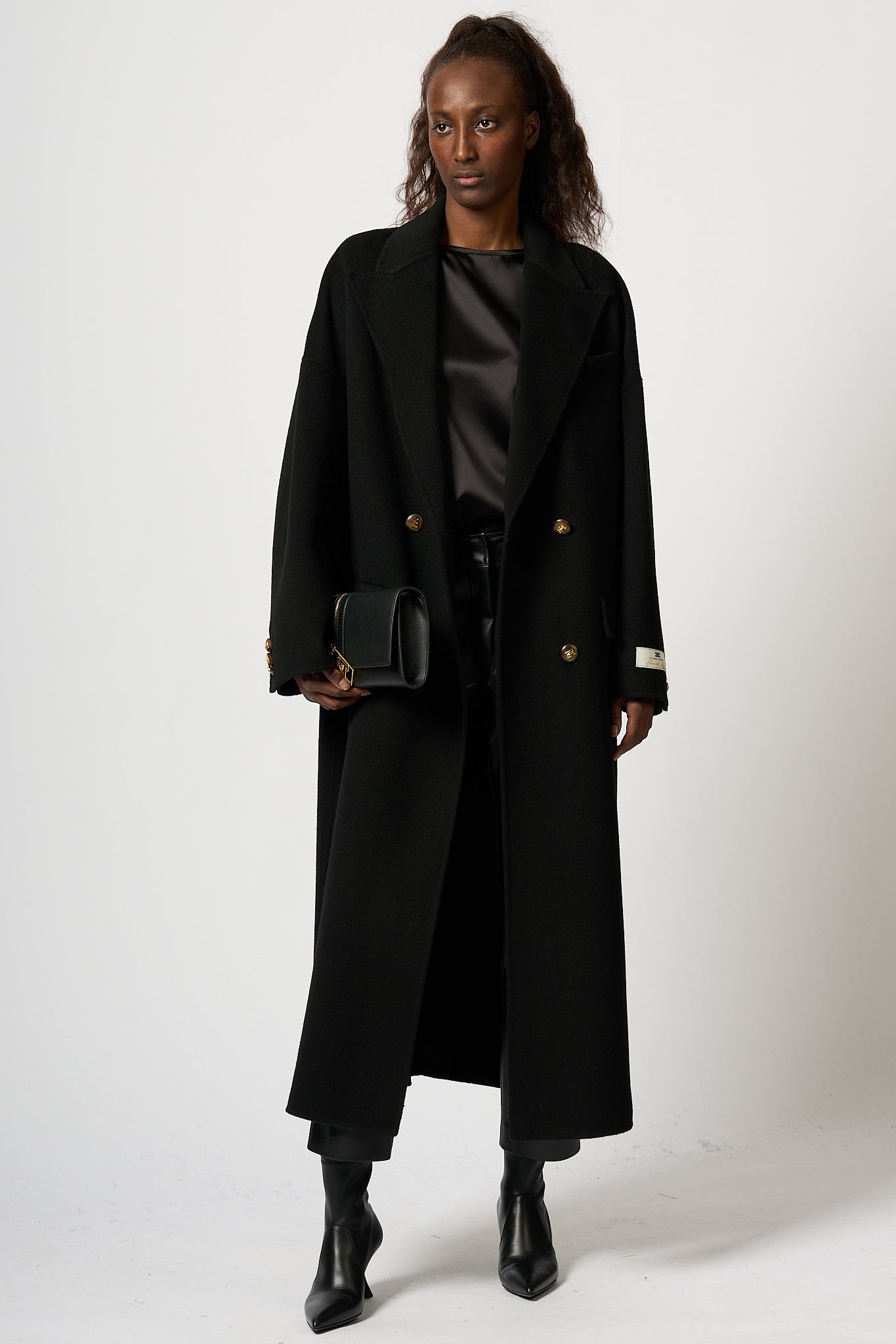 Elisabetta Franchi Overcoat Black Women-2