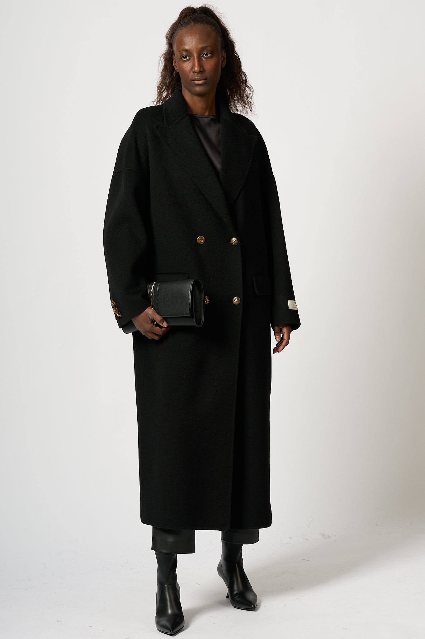 Elisabetta Franchi Overcoat Black Women-1