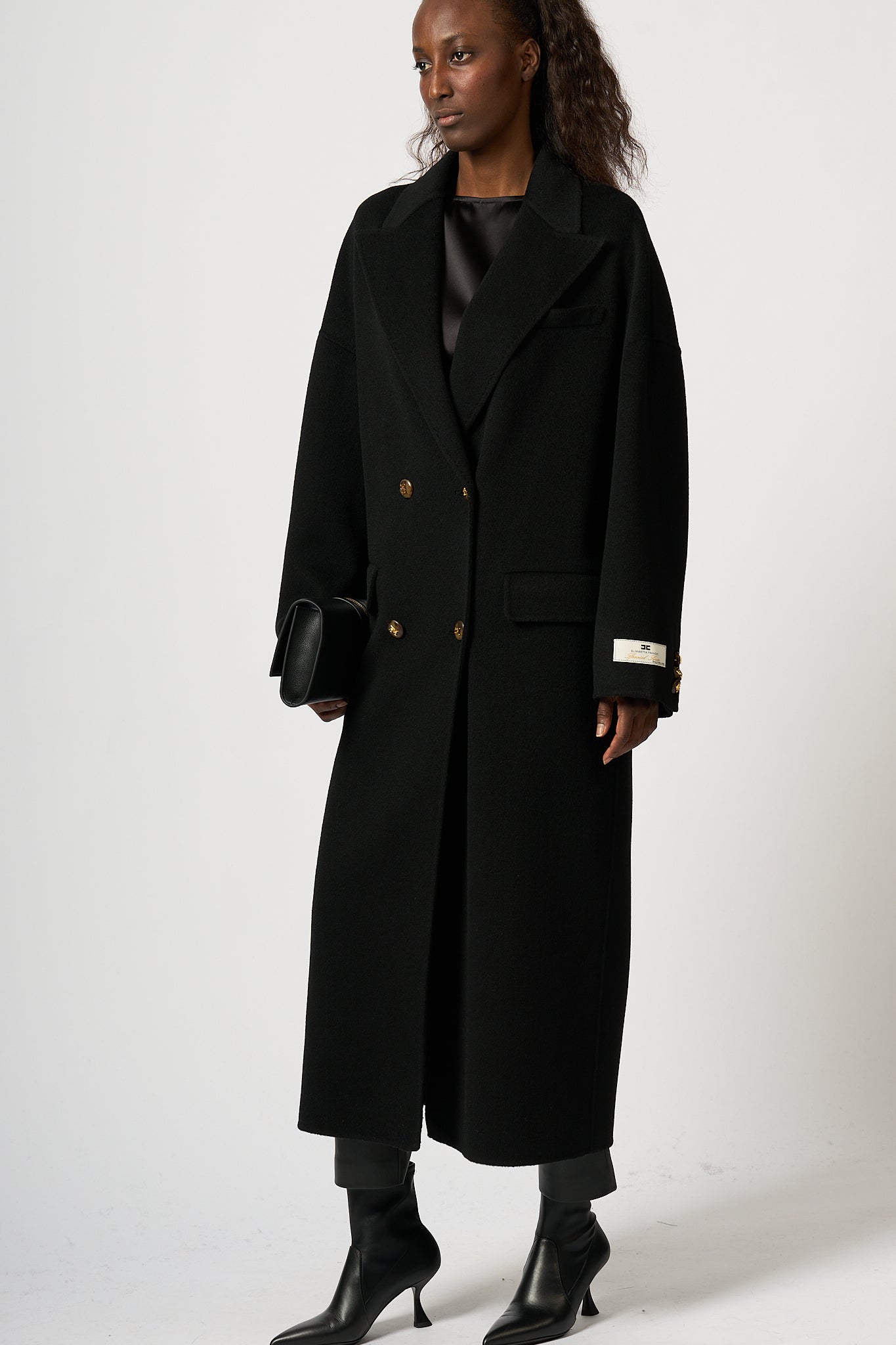 Elisabetta Franchi Overcoat Black Women-3