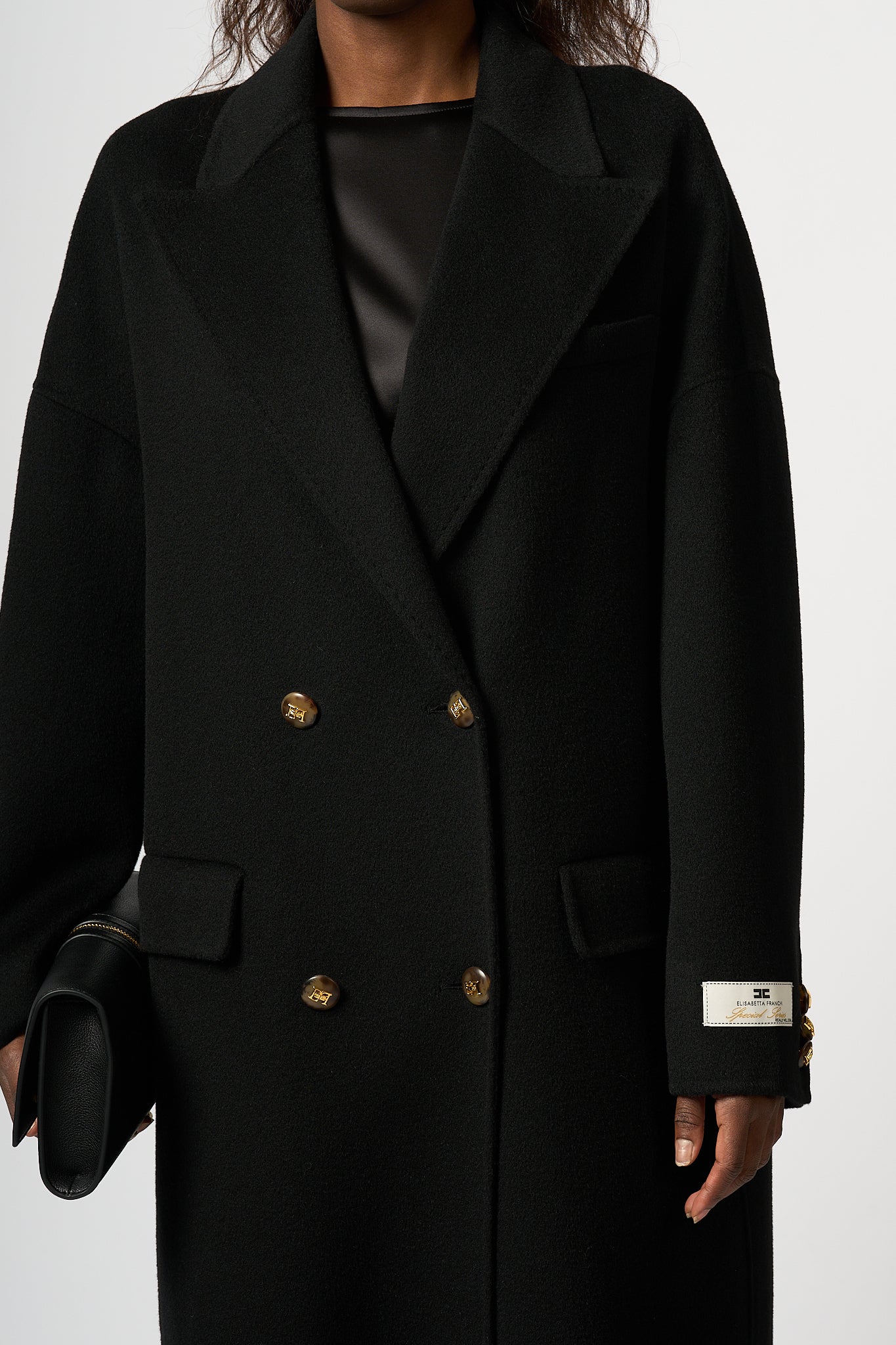 Elisabetta Franchi Overcoat Black Women-5