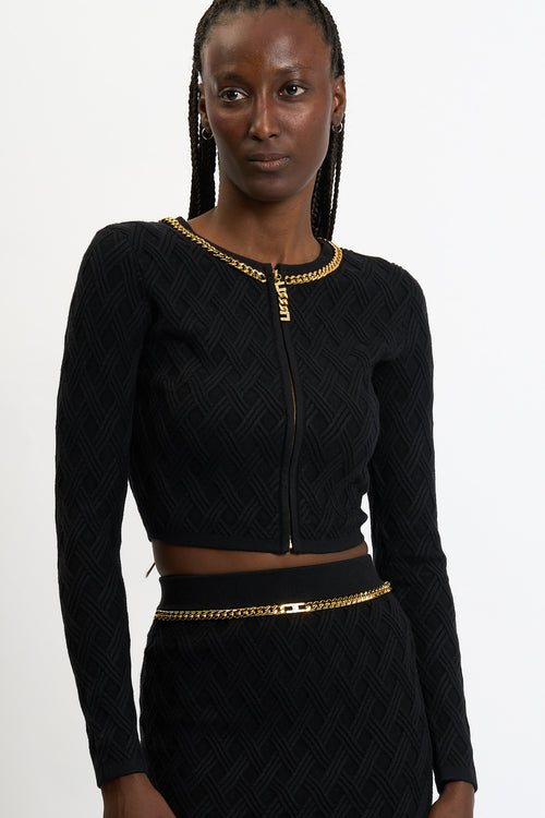 Elisabetta Franchi Cardigan in Maglia Nero Donna