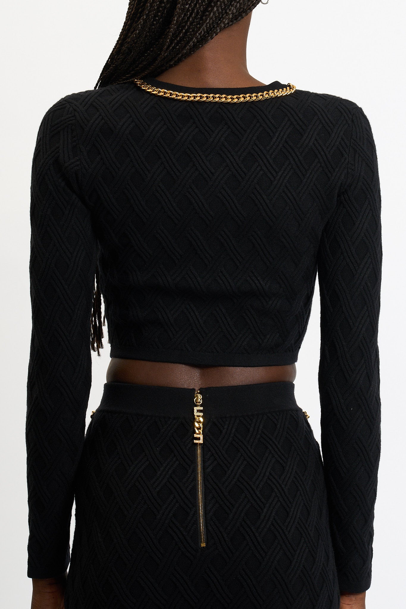 Elisabetta Franchi Cardigan in Maglia Nero Donna-3
