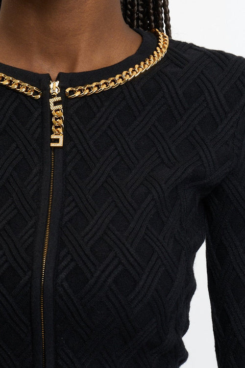 Elisabetta Franchi Cardigan in Maglia Nero Donna-2