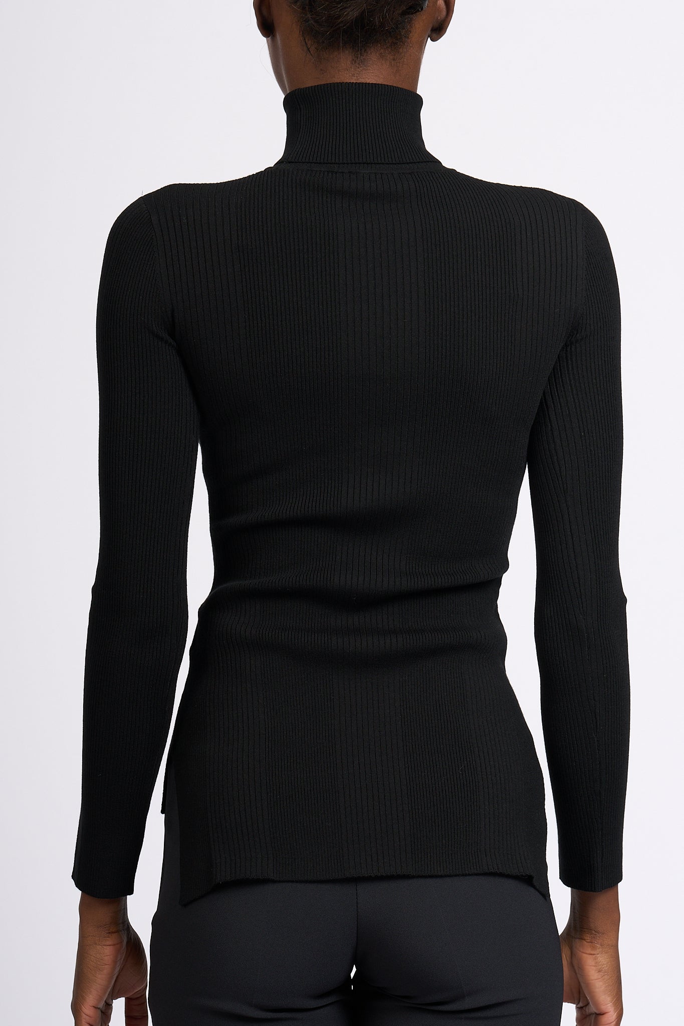 Elisabetta Franchi Ribbed Turtleneck Black Women-7